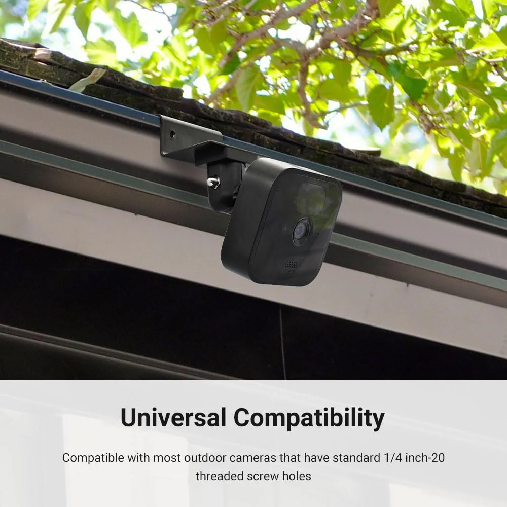 Holicfun Outdoor Security Camera Gutter Mount, Universally Compatible with Ring, Blink, Eufy, Wyze, Google Nest, Arlo, Simplisafe, and More - Down Version, White Down Version (1 Pack) - Image 5