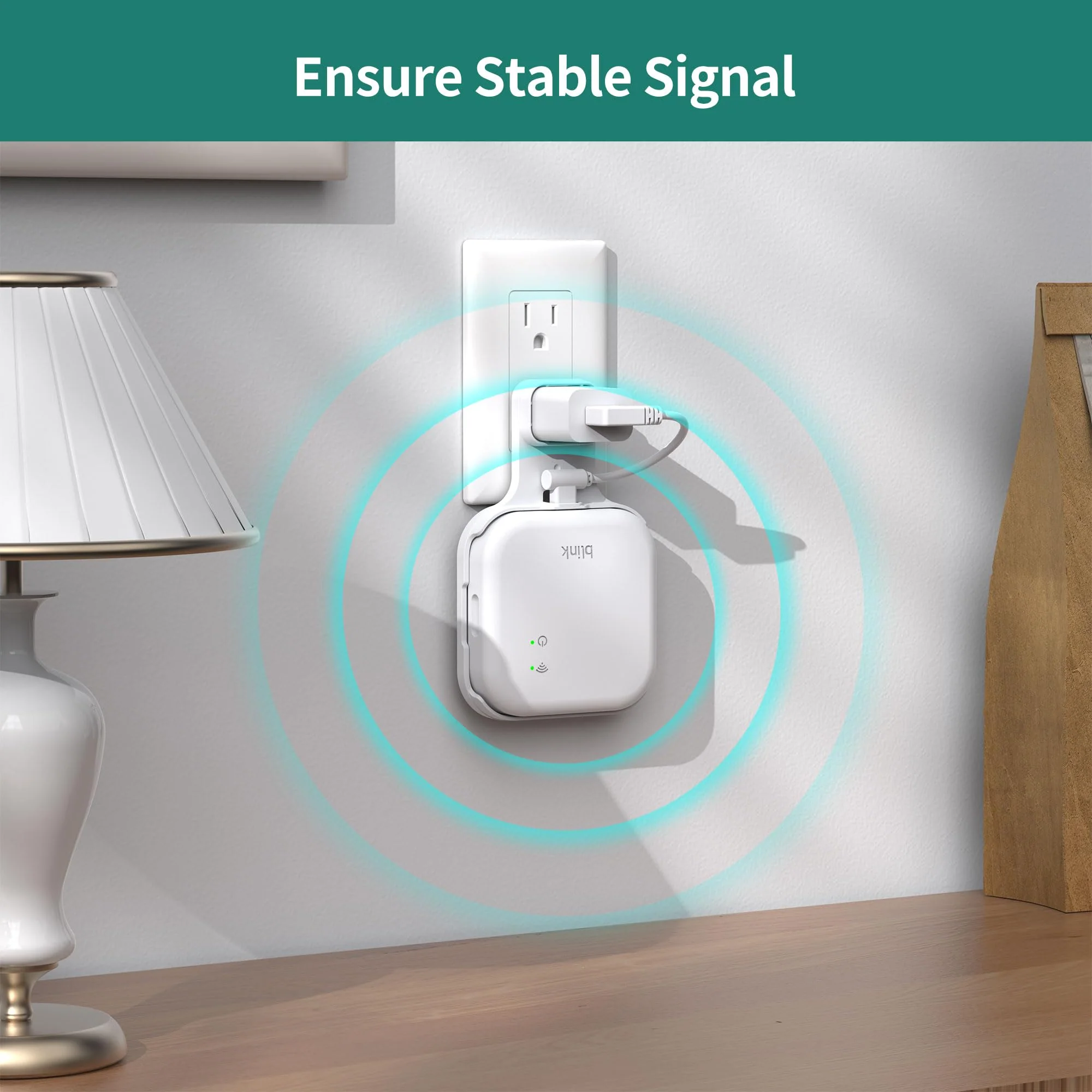 HomeMount Outlet Wall Mount for Blink Sync Module XR with Short Cable, Save Space and Easy Move Wall Holder Mounting Bracket for Blink Outdoor Indoor Home Security Camera, No Messy Wires or Screw white - Image 5