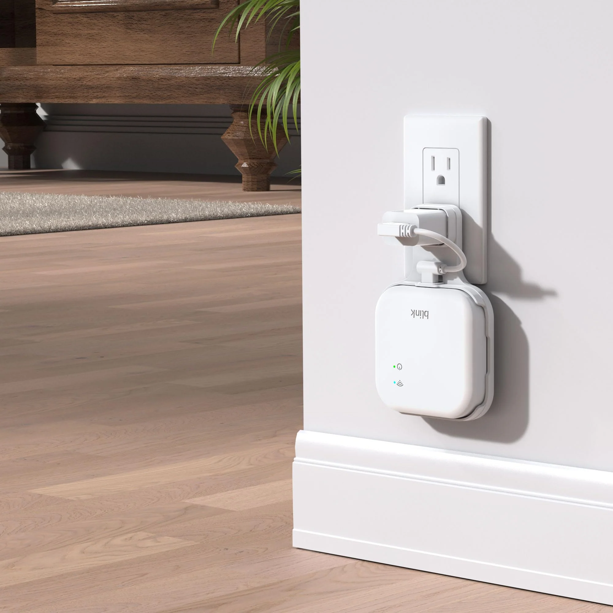 HomeMount Outlet Wall Mount for Blink Sync Module XR with Short Cable, Save Space and Easy Move Wall Holder Mounting Bracket for Blink Outdoor Indoor Home Security Camera, No Messy Wires or Screw white - Image 8