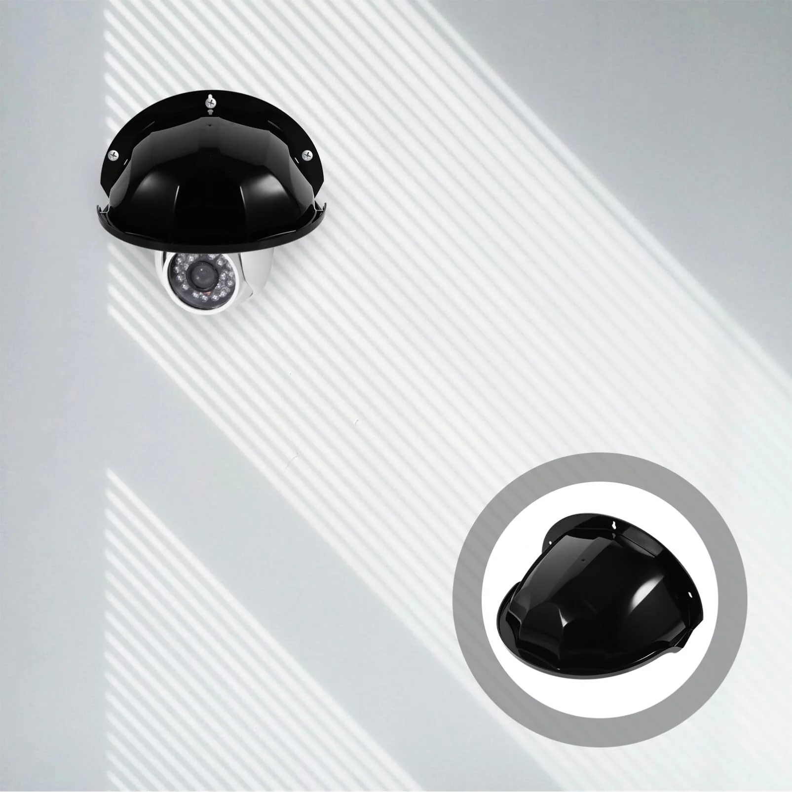 Homoyoyo 2pcs Sun Rain Shade Camera Cover Shield Camera Shield Cover for Nest/Ring/Dome/Bullert Outdoor Camera Black - Image 6