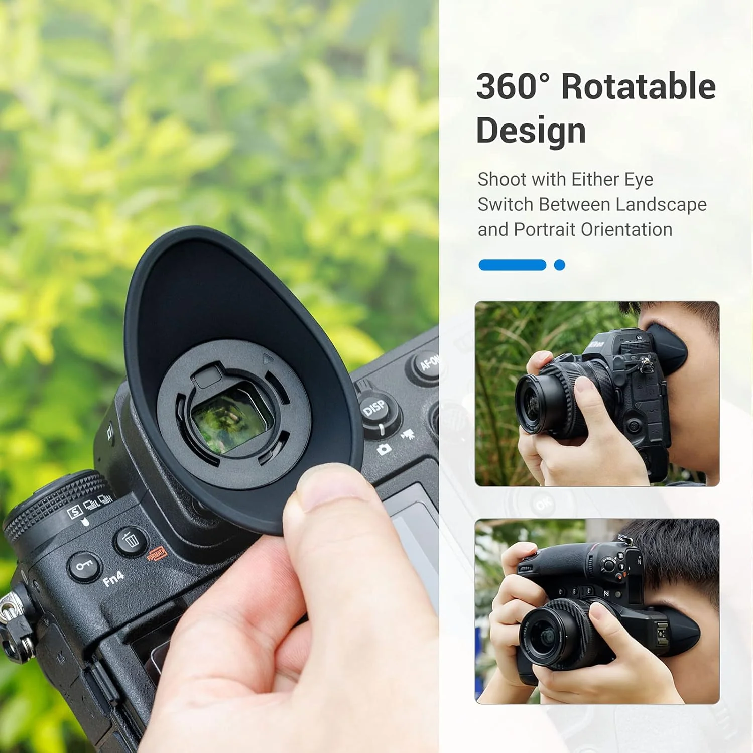 Hoodman Glasses Eyecup for Nikon Z9, Z8 & Zf Mirrorless Cameras For Glasses Eyecup - Image 5