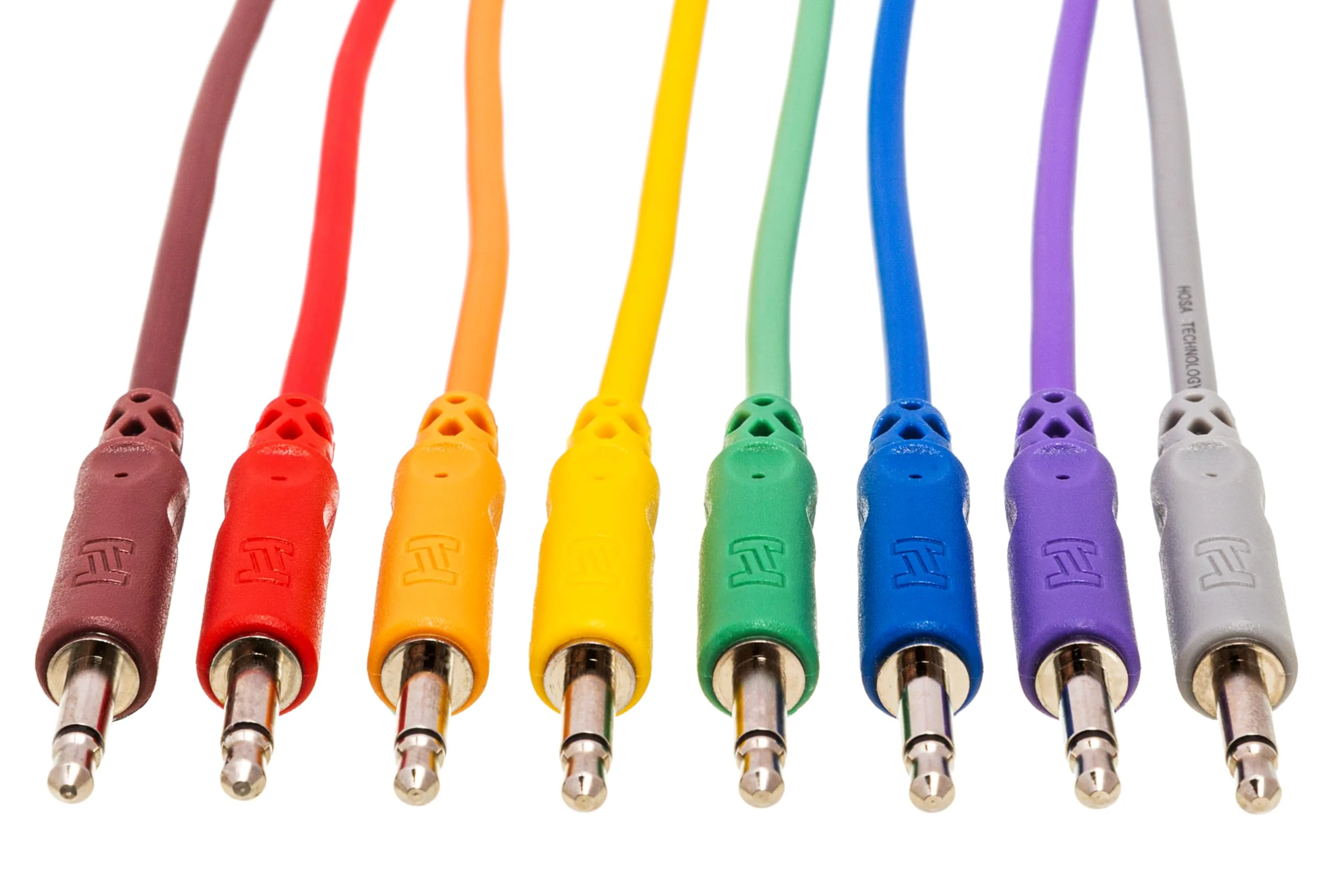 Hosa CMM-815 Unbalanced Patch Cables, 3.5 mm TS to Same, 6 Inches