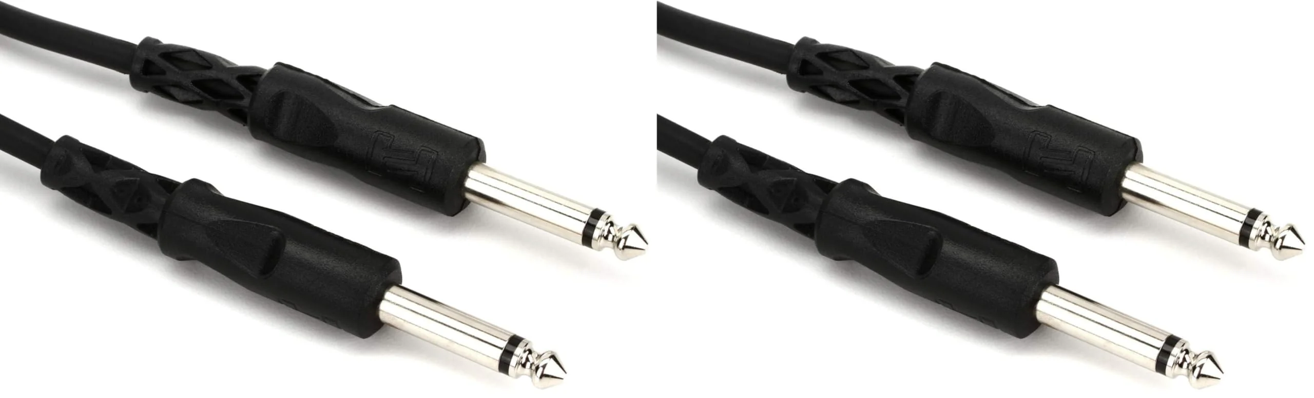 Hosa CPP-110 1/4" TS to 1/4" TS Unbalanced Interconnect Cable, 10 Feet (Pack of 2) 1 Count (Pack of 2)