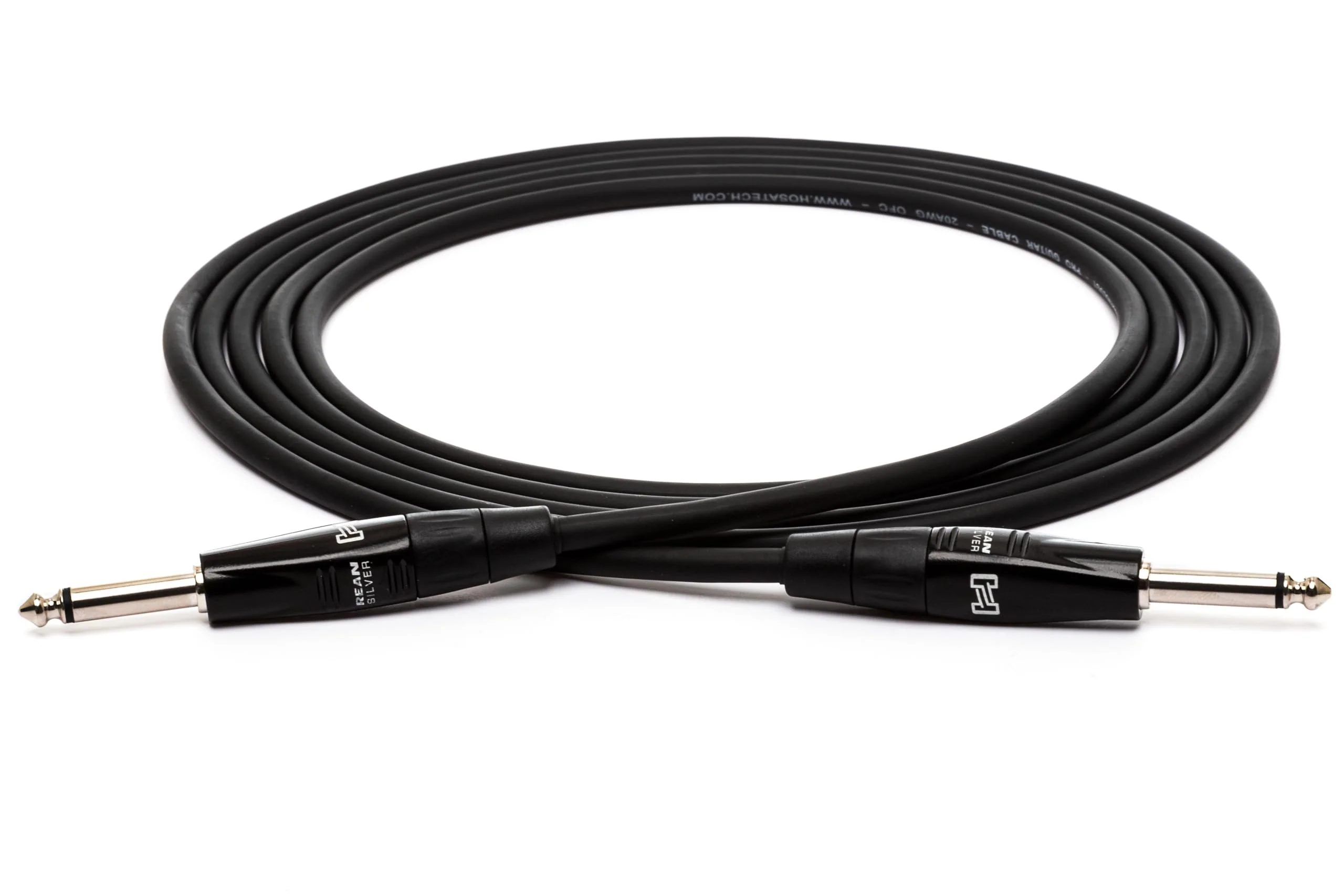 Hosa HGTR-015R REAN Straight to Right-angle Pro Guitar Cable, 15 Feet