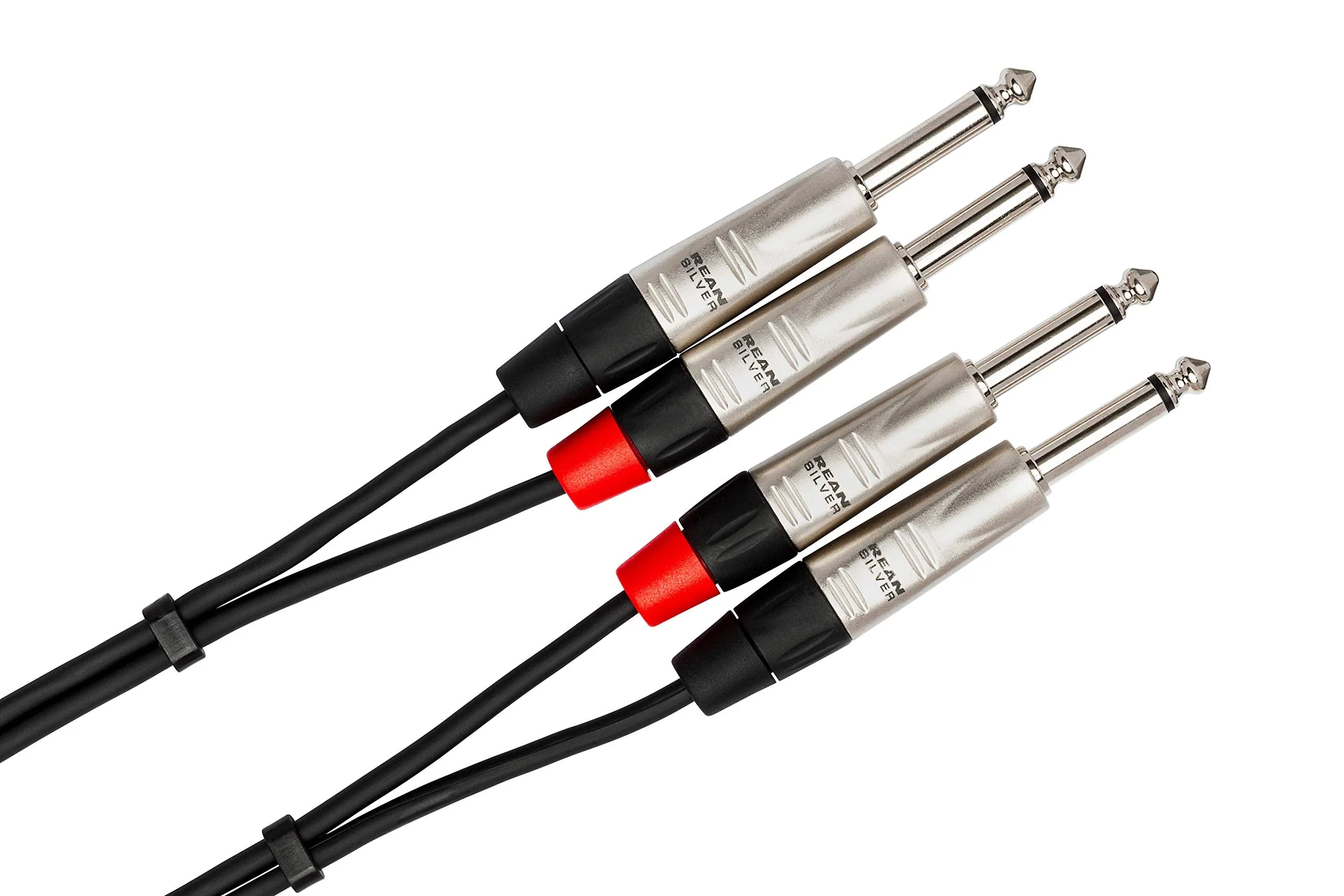 Hosa HPP-020X2 Pro Stereo Interconnect, Dual REAN 1/4" TS to Same, 20 Feet - Image 2