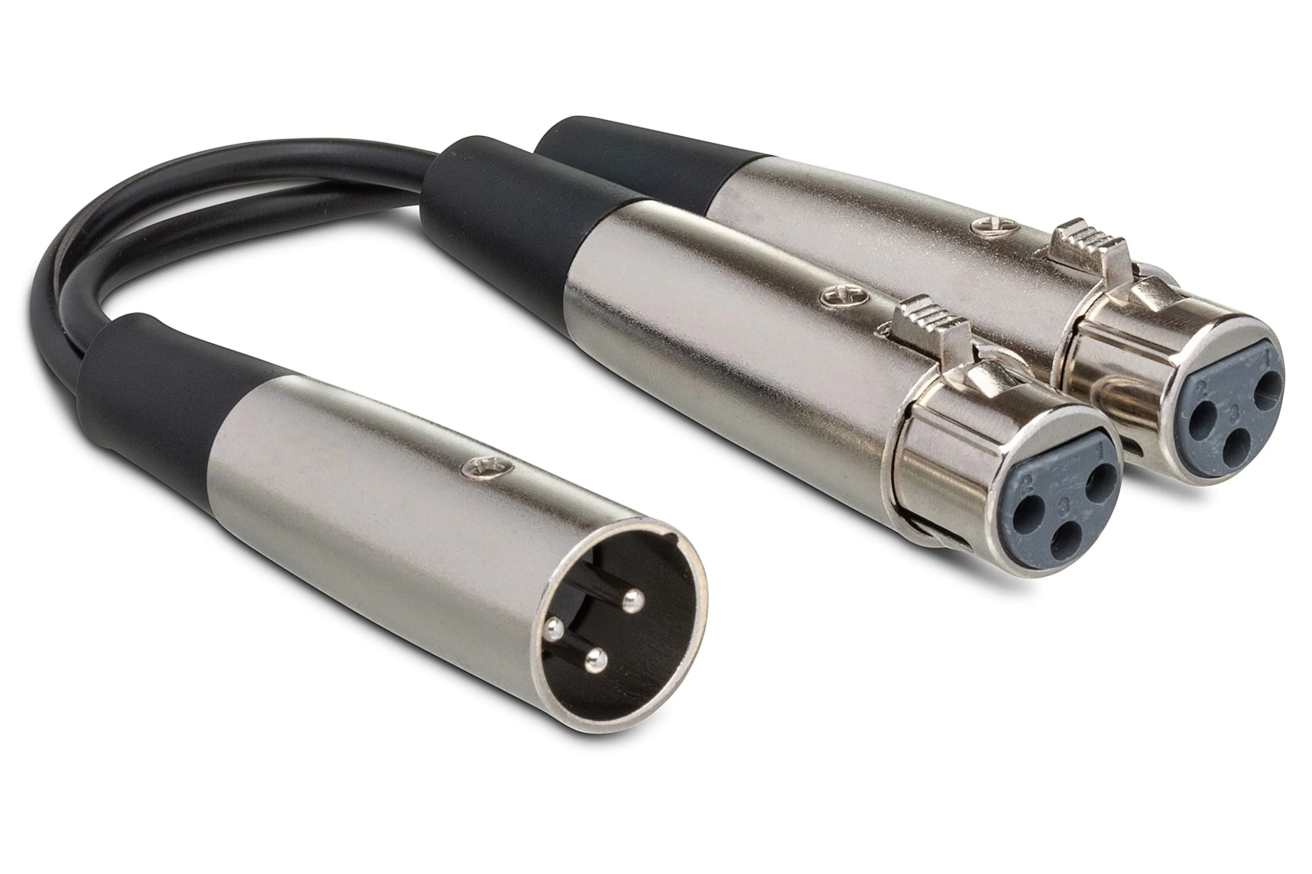 Hosa YXF-101.5 Y Cable, Dual XLR3F to XLR3M, 18 Inches