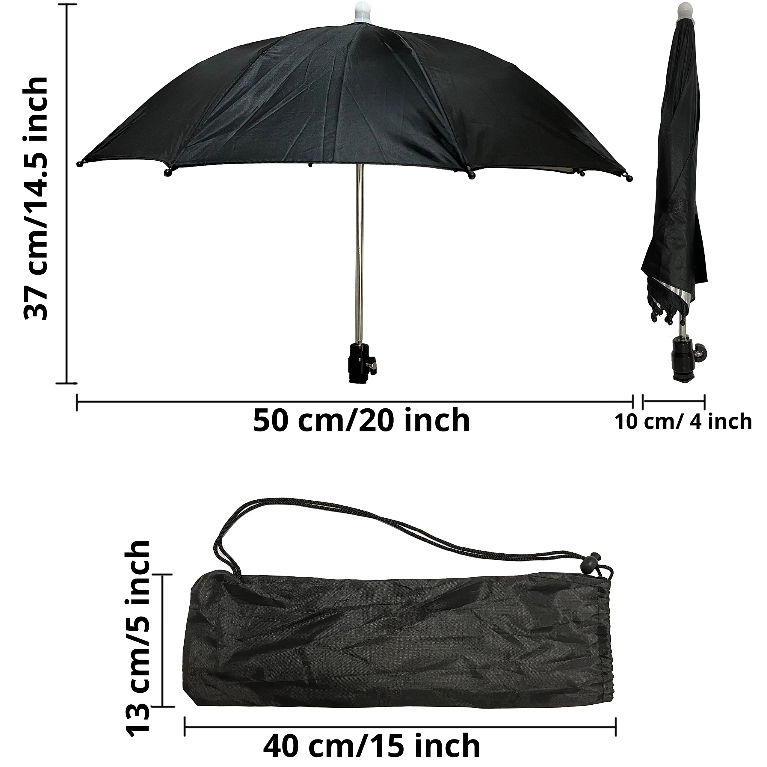 Hot Shoe Umbrella/Sunshade, Protects Camera from Rain, Bird Droppings, Sunlight, Snow, Camera Umbrella, Waterproof Camera Accessory Big - Image 4