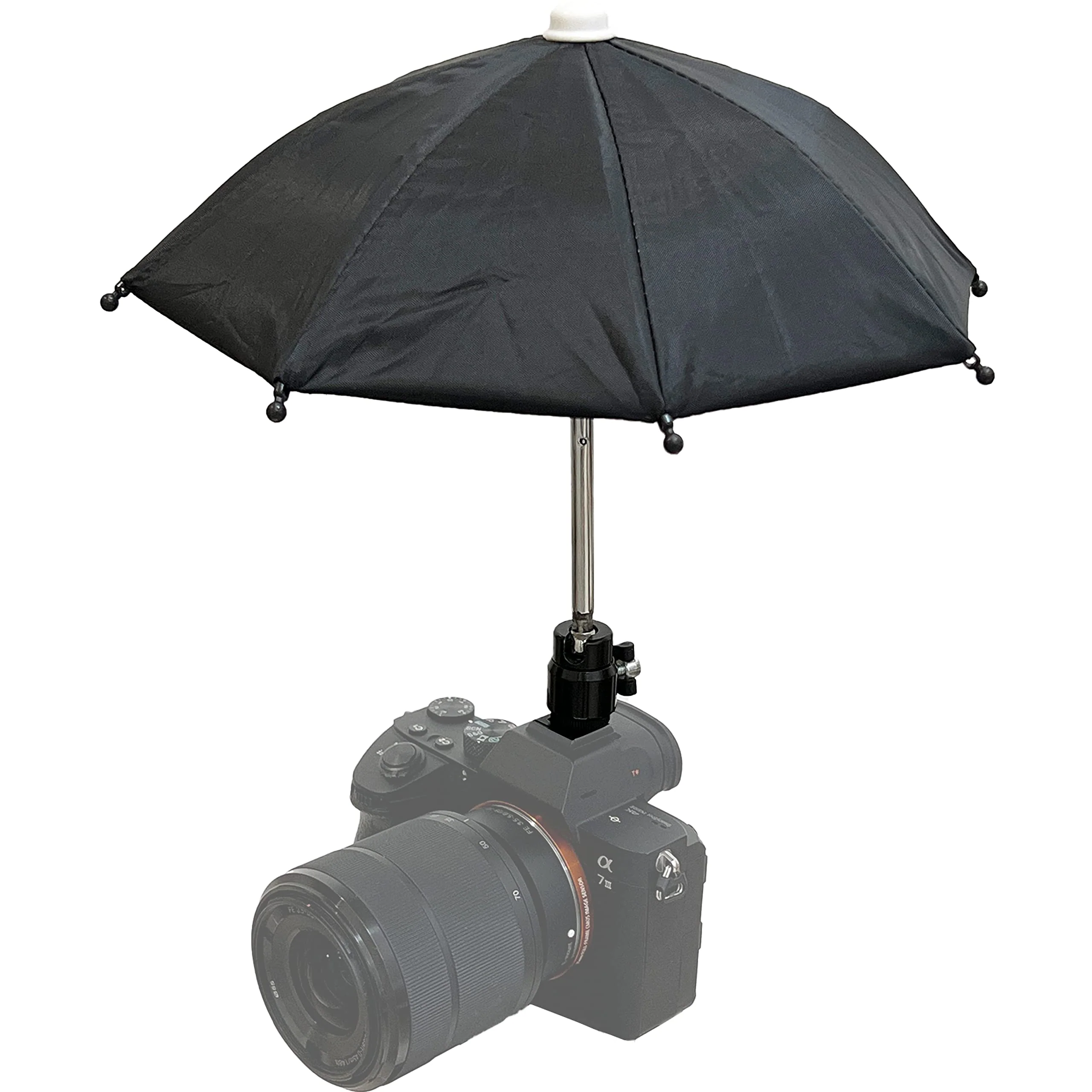 Hot Shoe Umbrella/Sunshade, Protects Camera from Rain, Bird Droppings, Sunlight, Snow, Camera Umbrella, Waterproof Camera Accessory Small-New