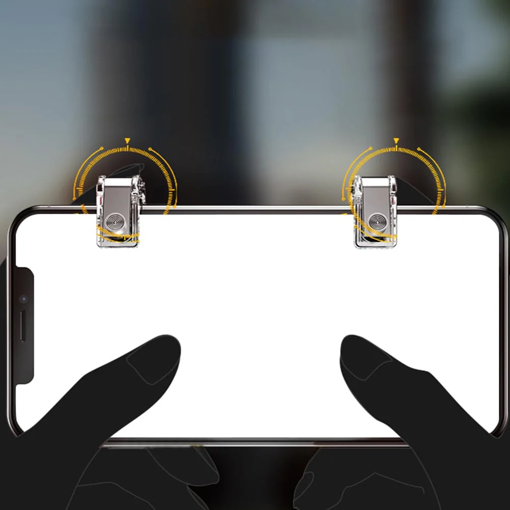 Housoutil 2 Pairs Model Mobile Game Controller Trigger, Cellphone Gaming Joystick, Gamepad Joysticks Shooting Game for Controller Game Pad Accessories As Shownx2pcs 7x5.3cmx2pcs - Image 2
