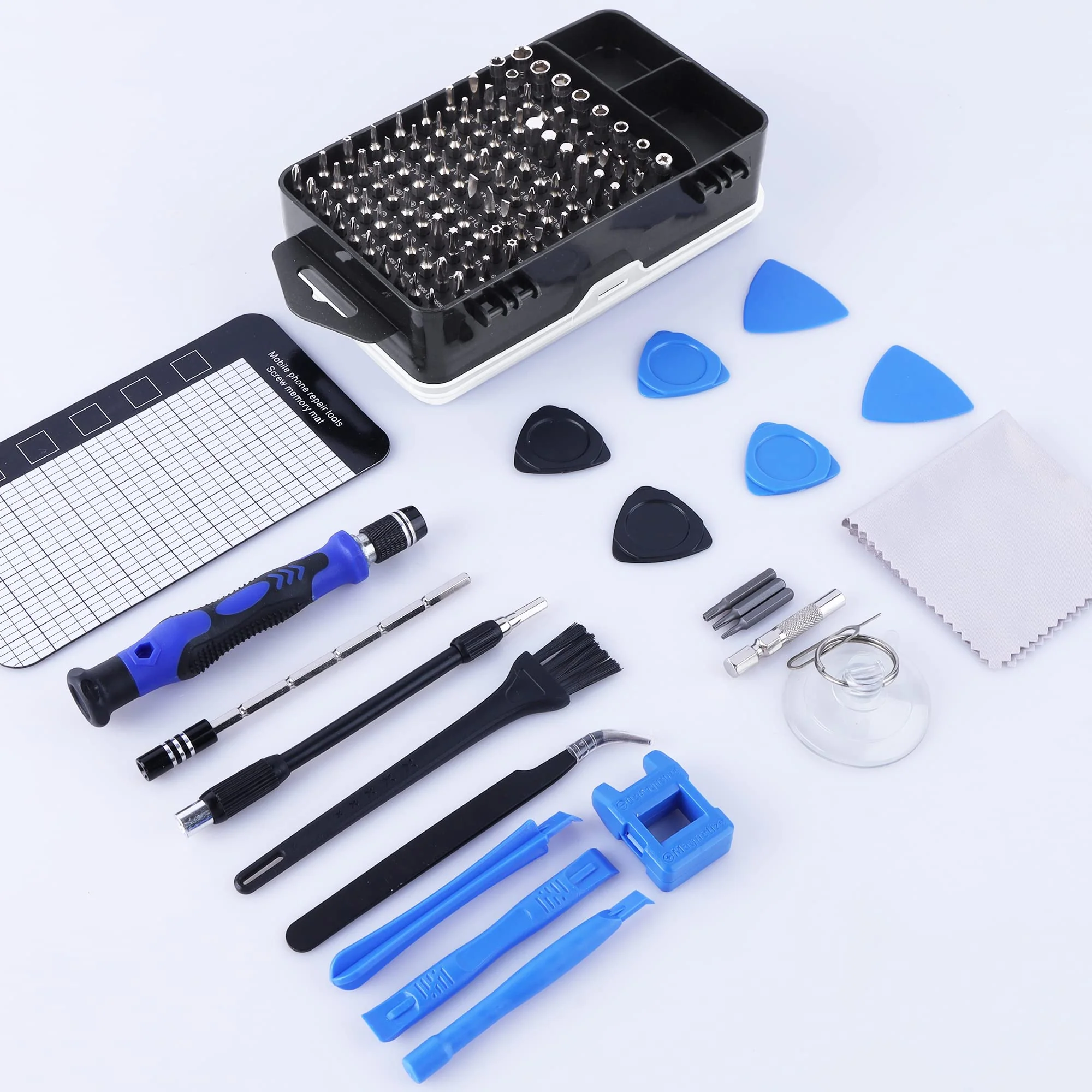 HPFIX Precision Screwdriver Sets 124-Piece Computer Tool Kit with 101 Bits Magnetic, Electronics Repair Tool Kit for iPhone, MacBook, Laptop, PC, Tablet, PS4, Xbox, Nintendo, Game Console Blue-124 - Image 5