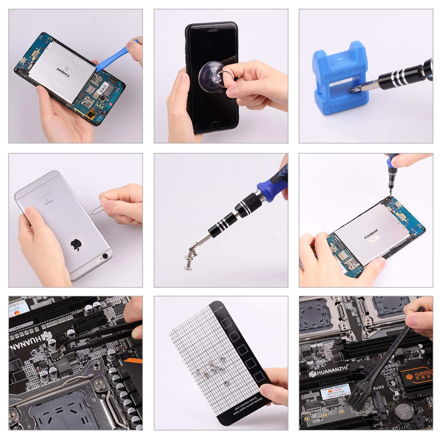 HPFIX Precision Screwdriver Sets 124-Piece Computer Tool Kit with 101 Bits Magnetic, Electronics Repair Tool Kit for iPhone, MacBook, Laptop, PC, Tablet, PS4, Xbox, Nintendo, Game Console Blue-124 - Image 6