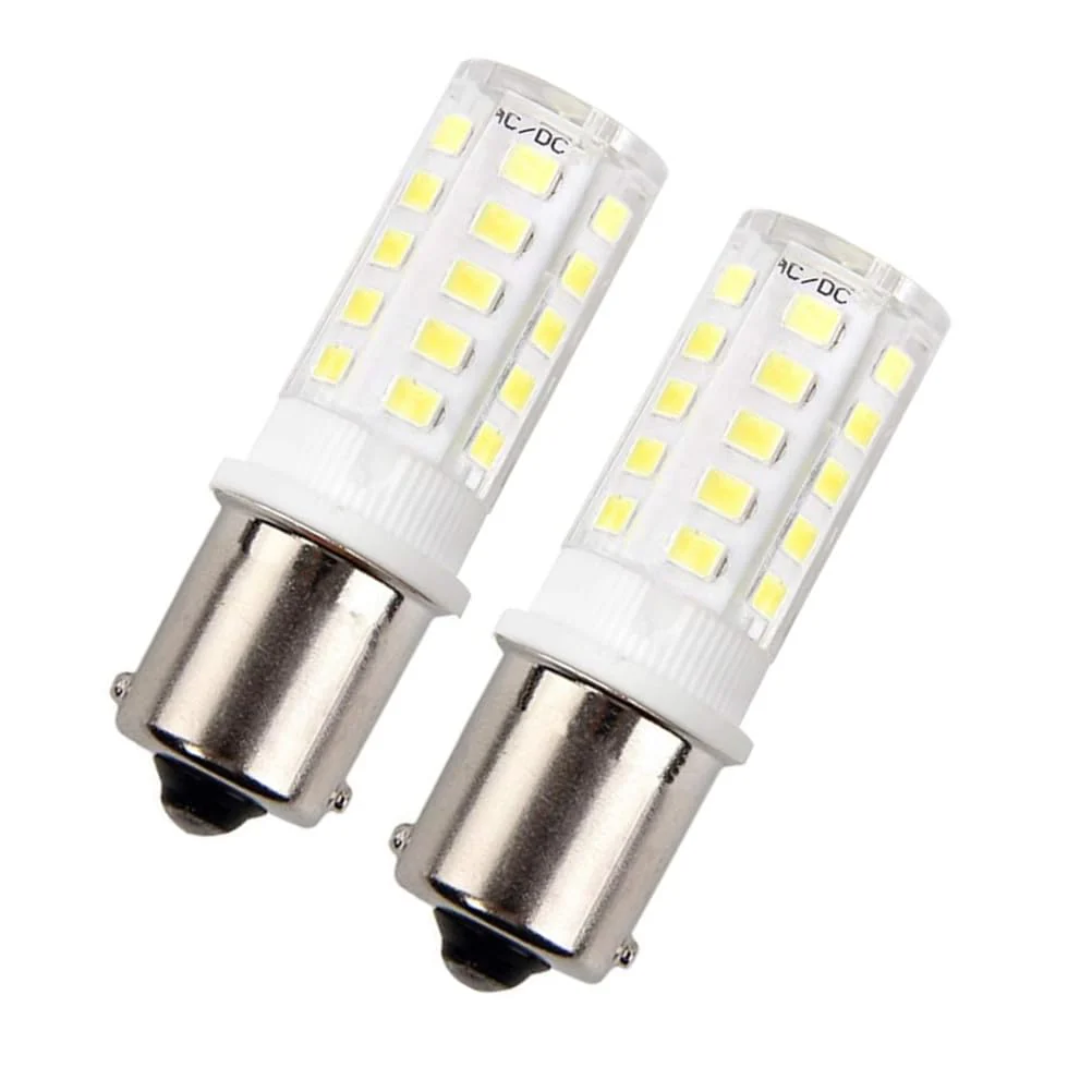 HRYSPN 1156 12 V 24 V Light Bulb, 5 Watt, White Light, Single Contact with Protective Case for Outdoor Landscape Lighting, etc. (Pack of 2)