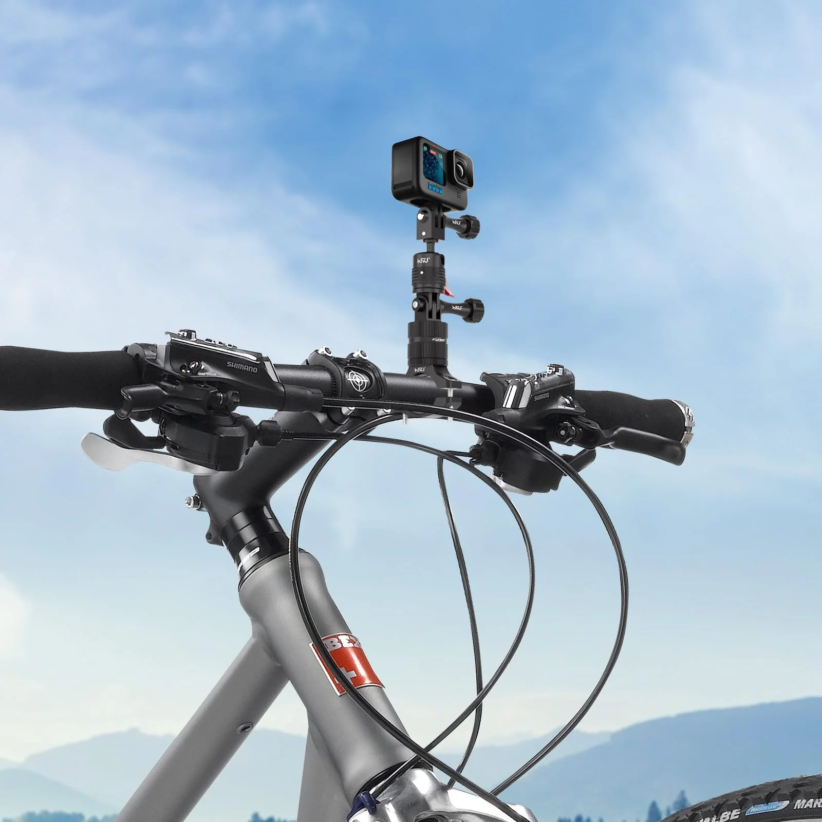 HSU 360 Degree Rotation Camera Mount, Aluminum Vertical Bracket Tripod Adapter Compatible with GoPro Hero 12/11/10/9/8/7/6/5 AKASO Campark DJI Osmo Action 4/3 and Other Action Cameras - Image 7