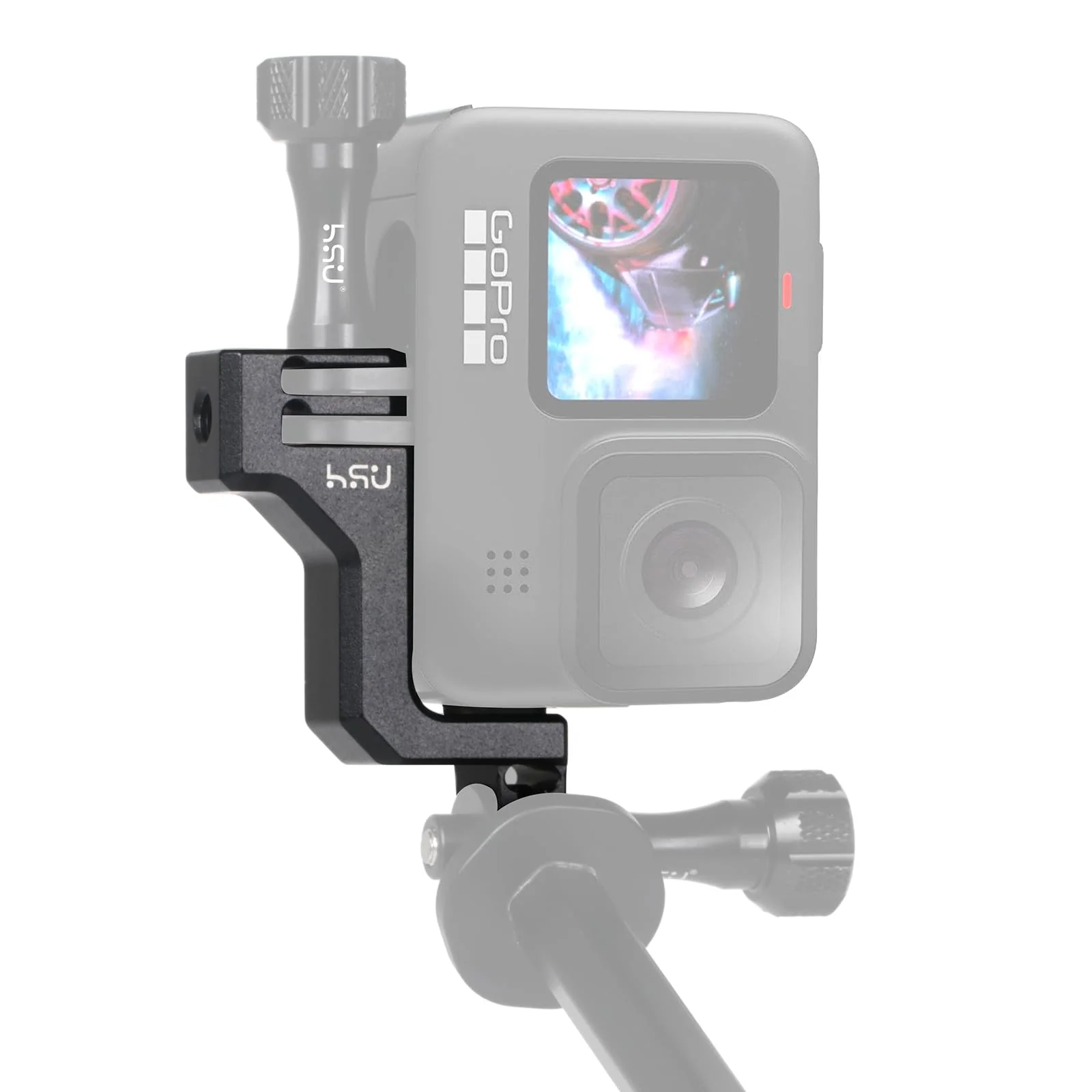 HSU 90 Degree Aluminum Vertical Bracket Adapter Elbow Mount for GoPro Hero 13/12/ 11/10/ 9 Black