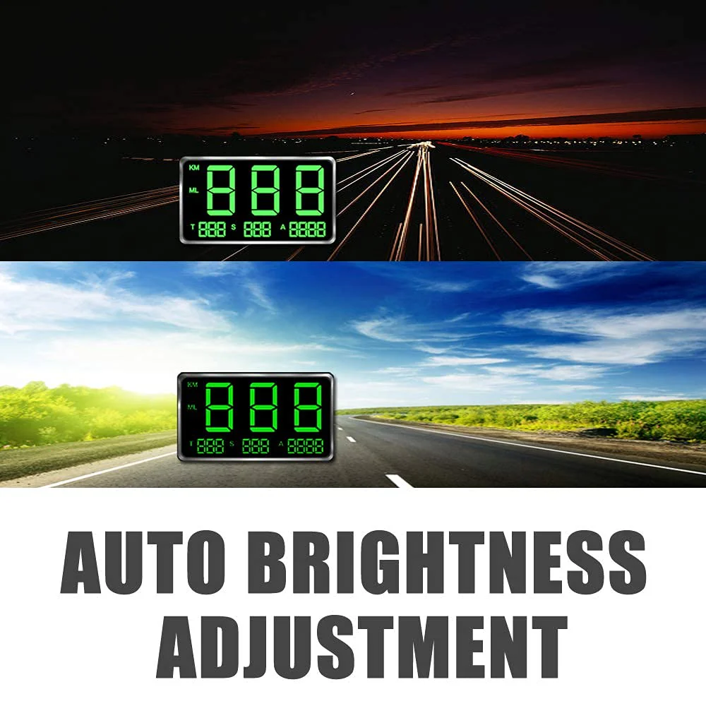 HUD Original Universal GPS Head Up Display Speedometer Odometer Car Digital Speed Display MPH Over Speed Alarm Car Clock for All Vehicles C60S/C80/C90 - Image 8