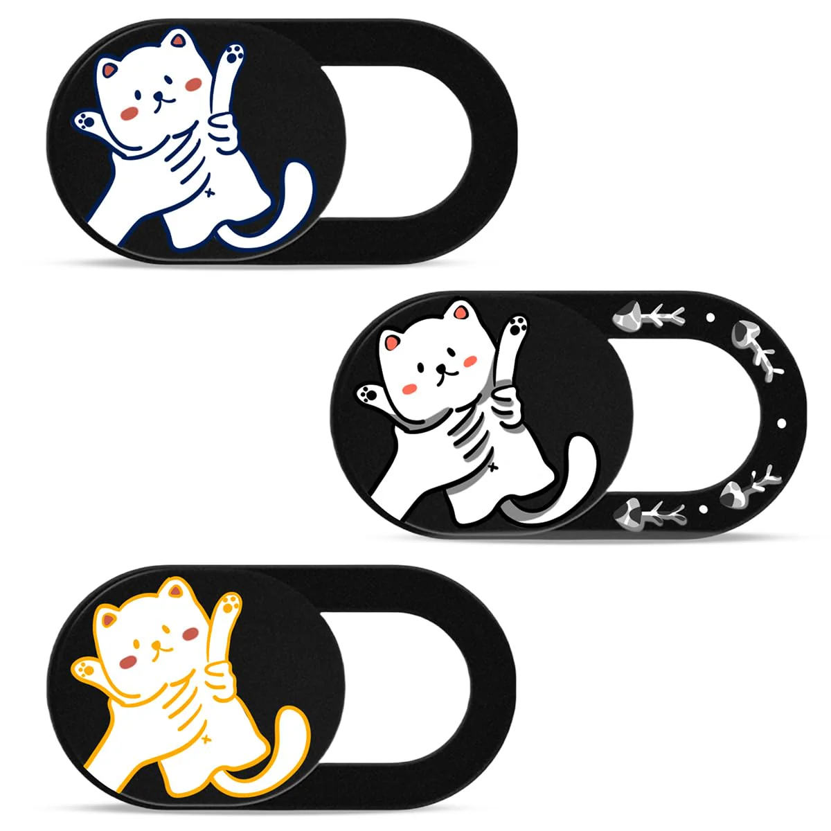 Hug Me Cat 3-Pack Laptop Camera Cover Slide - Cute Webcam Cover for MacBook Pro/Air, Dell, iPad, iPhone, iMac - Computer Camera Blocker, Mac Camera Cover Slide, Laptop Webcam Cover, iPad Accessories