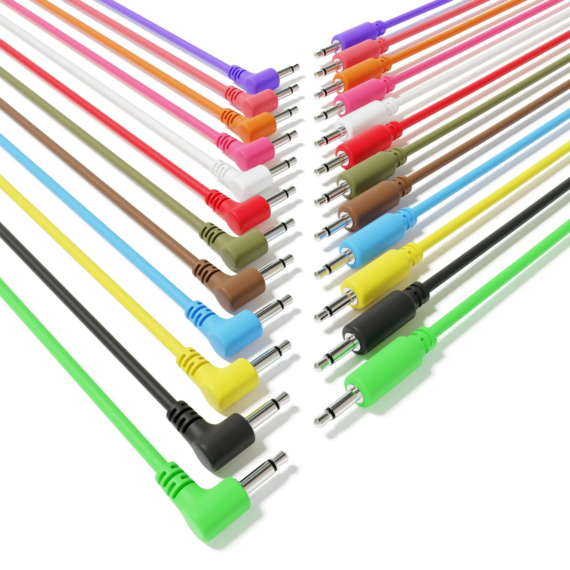 Hybrid Mono Modular Patch Cables - TS 3.5mm 1/8" - Eurorack Synth Synthesizer [12-Pack | 45 cm - 17.72"] 45 cm - 17.72" 12-Pack - Image 6