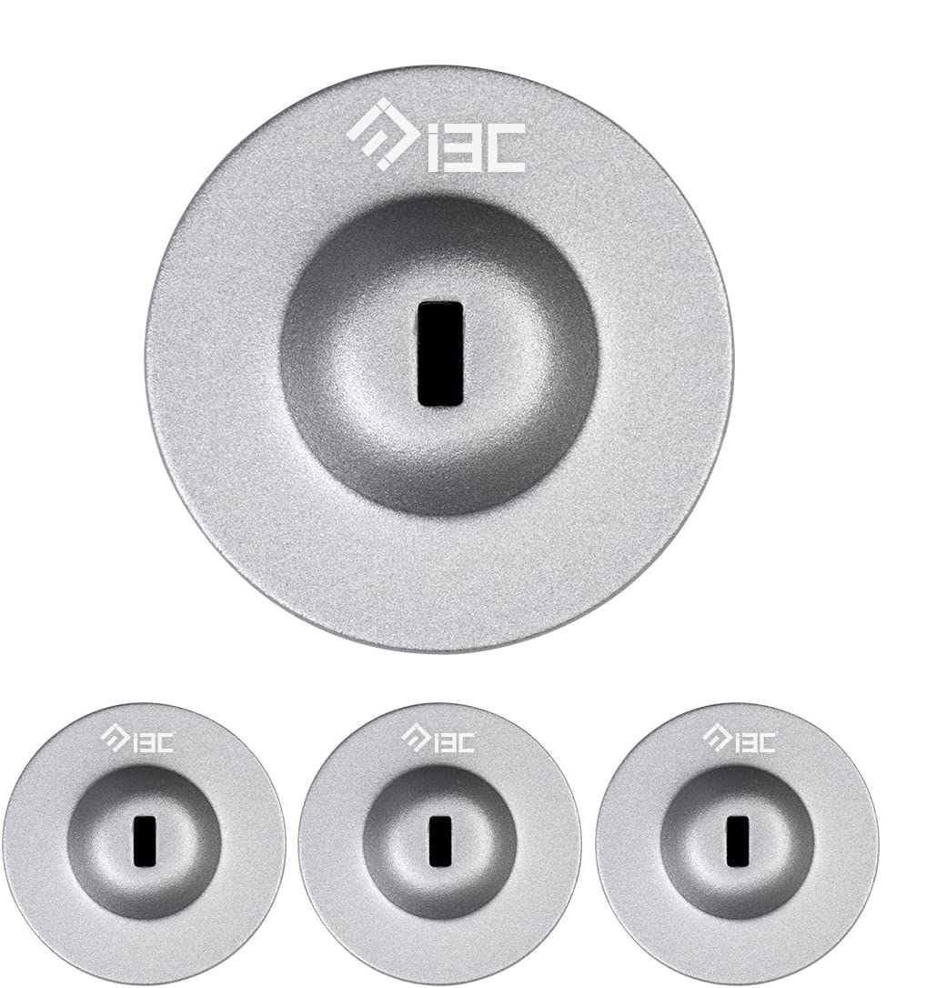 I3C Anchor Plate Adhesive Security Plate, Laptop Lock Plate with Slot, Universal Lock Plate for Laptop, Monitor, Smart Phone, MacBook, Ipad, Tablet, Other Electronic Products (Silver 4 Pack) Silver