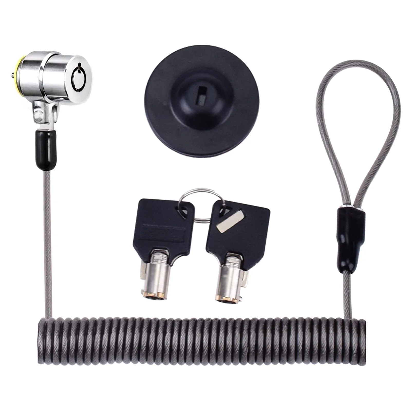 I3C Laptop Cable Lock Hardware Security Cable Lock Anti Theft Retractable Lock for iPad Tablet Laptop MacBook Dell HP Lenovo Kindle Surface Samsung Android and All Other Notebooks and Tablets(5pack) Universal Retractable Lock