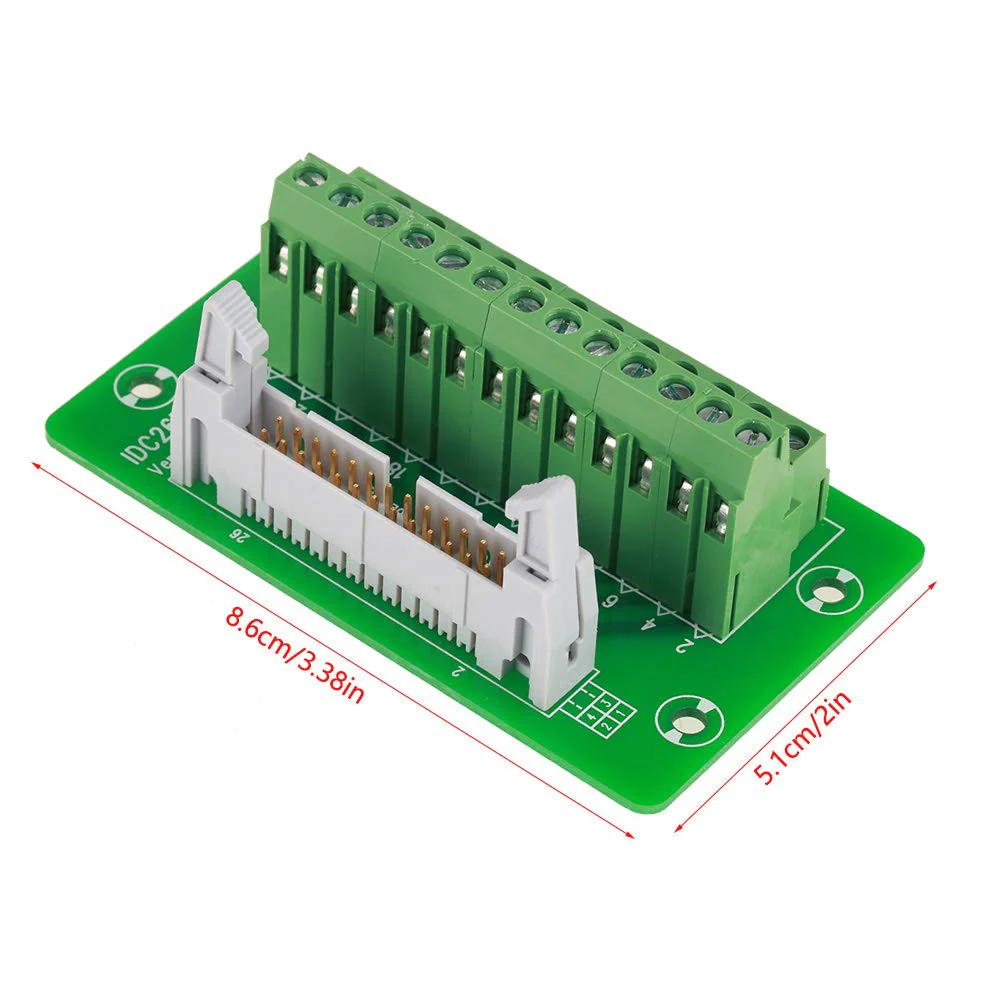 IDC26P DIN Rail Module, DIN Rail Breakout Board Module Terminal Block Module 26-Pin 5mm Interface Module with Plug Breakout Board - Image 4