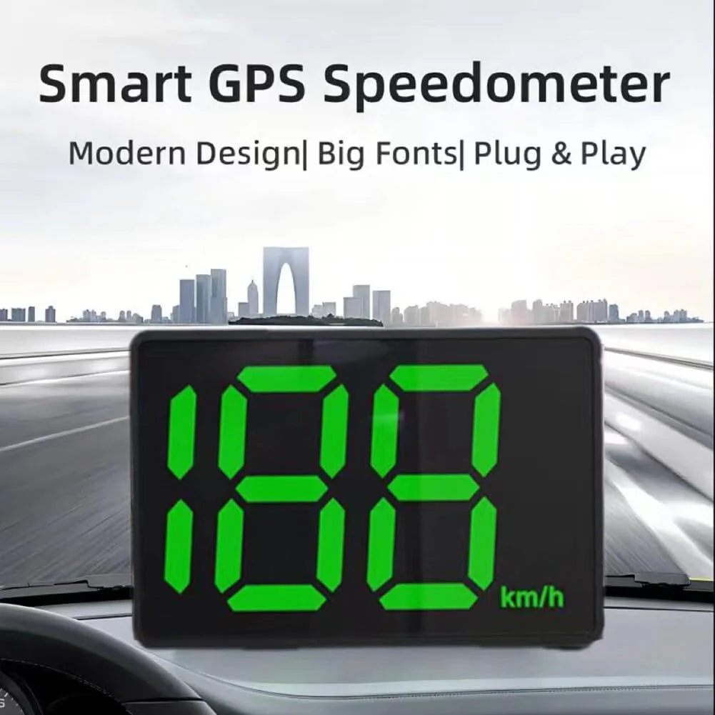 ikasus Car Hud GPS Speedometer Digital Speed Meter with MPH Speed,USB Plug and Play, Head Up Display Driving Direction, OverSpeed Warning for Cars Trucks AUTO-QA4497X#MPH-WJYQ-07 - Image 2
