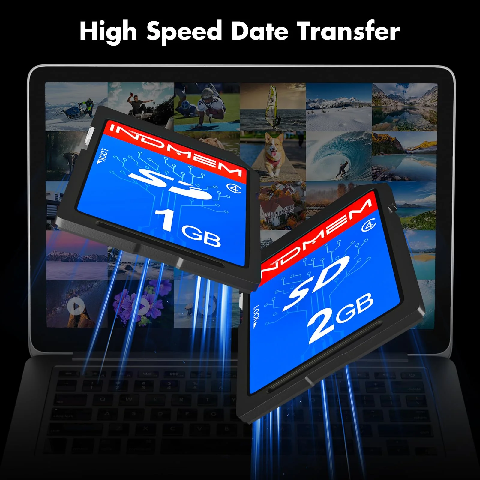 INDMEM SD Card 1GB + 2GB, Class 4 Flash Memory Card 2G SLC Standard Secure Digital Cards - Image 4