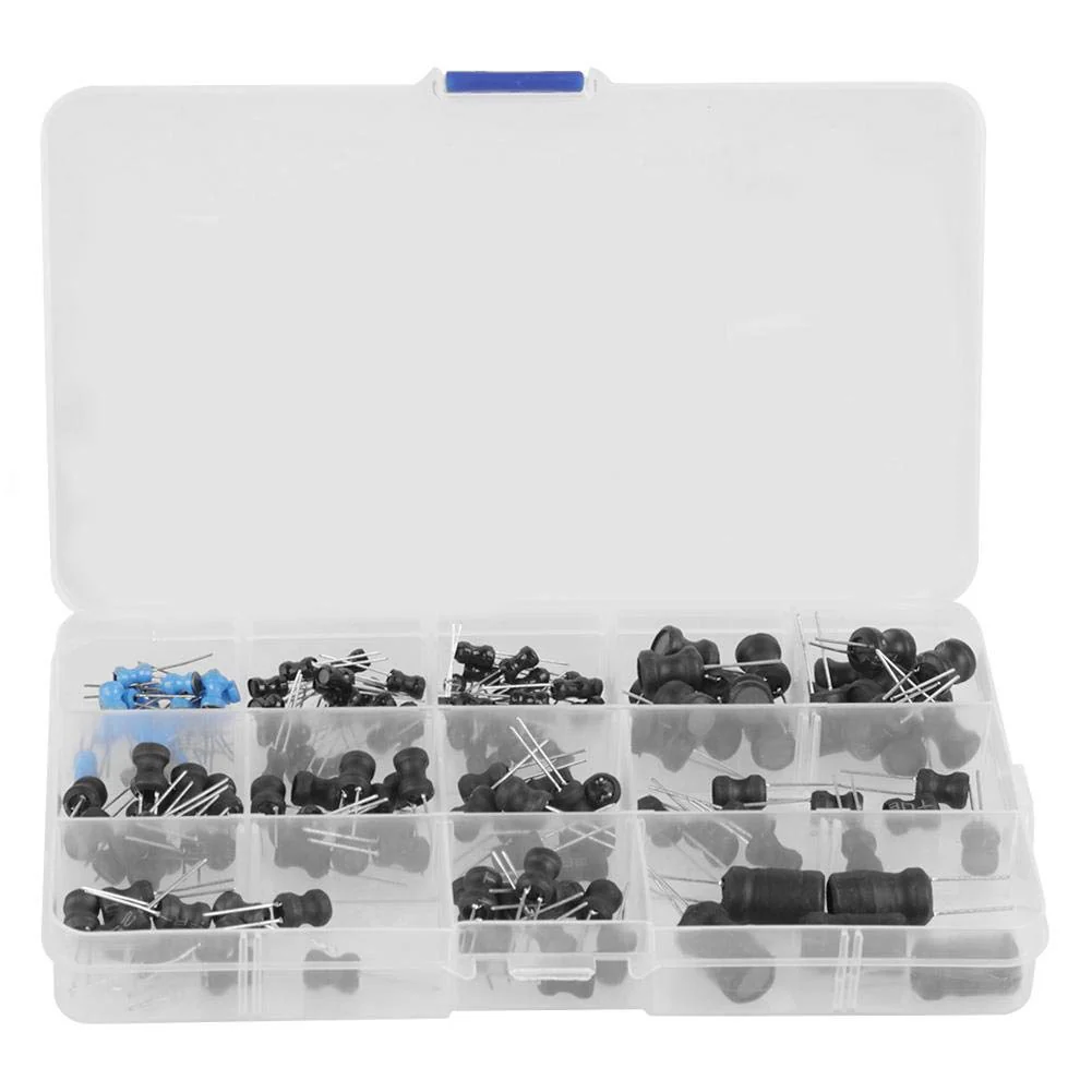 Inductors 10uH-10mH 12 Values Choke Coils Assorted Kit Electronic Inductors With Special Guide Pin Structure Small Vertical Inductors Take Up Less Space