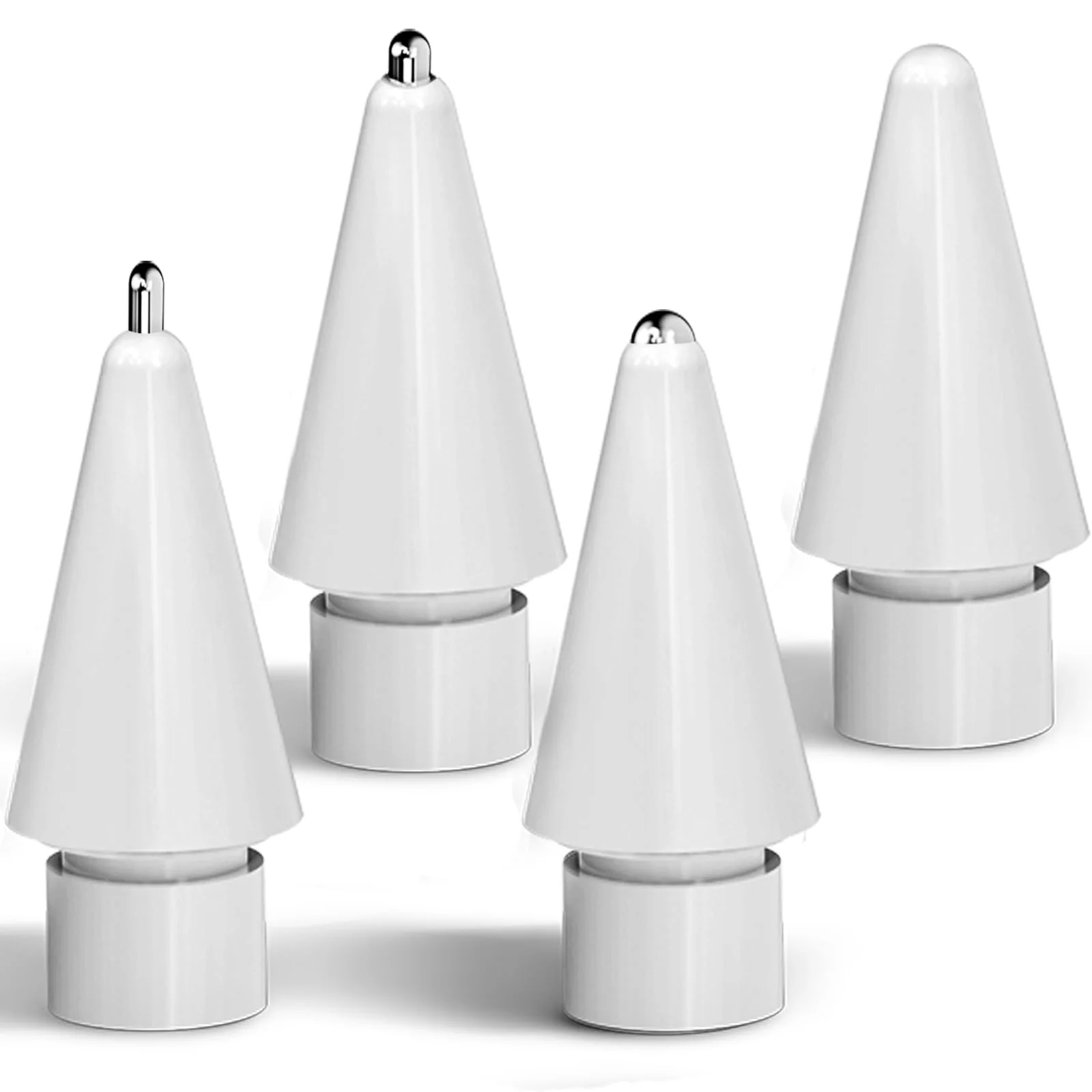 Inesore for Apple Pencil Tips Replacement,Compatible with Apple Pencil Pro/1st Generation/ 2nd Generation/USB-C (4 Pack) 4*whit-1234