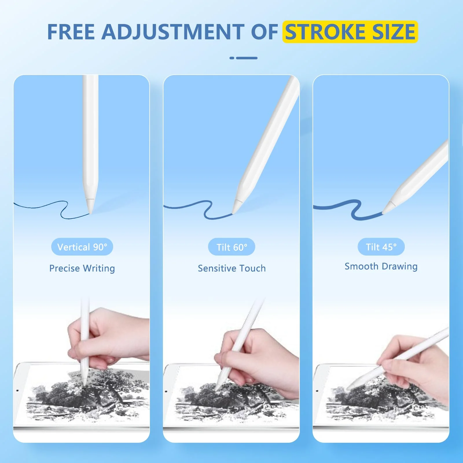 Inesore for Apple Pencil Tips Replacement,Compatible with Apple Pencil Pro/1st Generation/ 2nd Generation/USB-C (4 Pack) 4*whit-1234 - Image 6