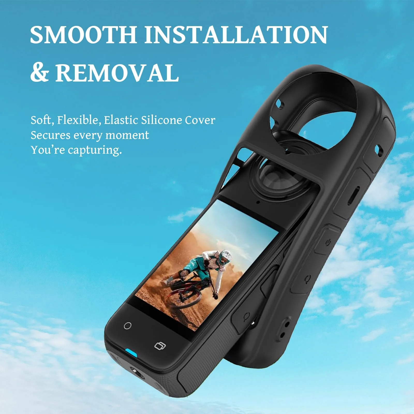 Insta360 X4 Accessories Kit Compatible with Insta 360 X4, Accessory Bundle of Lens Guard Set, Hard Shell Carry Case, Silicone Protective Case, Tempered Glass Screen Protectors Film for Insta360 X4 - Image 7