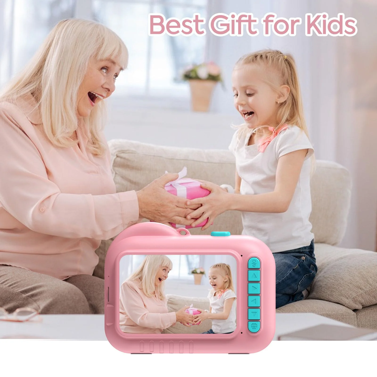 Instant Print Camera for Kids, 3.5 Inch Kids Camera Instant Print, Kid Toddler Digital Camera with Instant Pictures, Christmas Birthday Gifts for 5 6 7 8 9 10 11 12 Year Old Girls, Kids Toys for 3-12 Pink - Image 6
