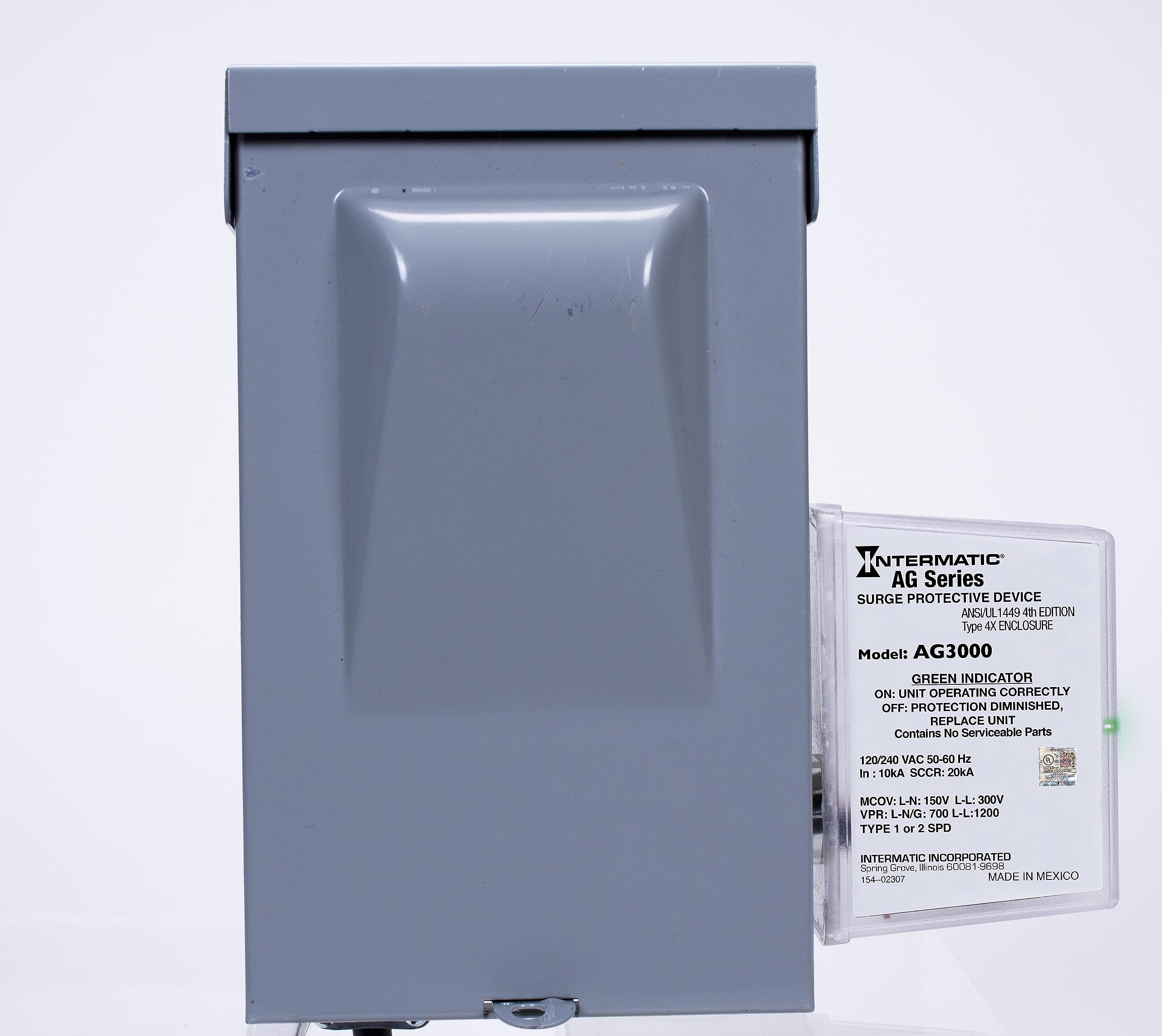 Intermatic AG3000 120/240 VAC Universal HVAC Surge Protective Device - Comprehensive Surge Protection, TPMOV Technology, Watertight Enclosure - UL Listed and Reliable Pack of 1 - Image 4