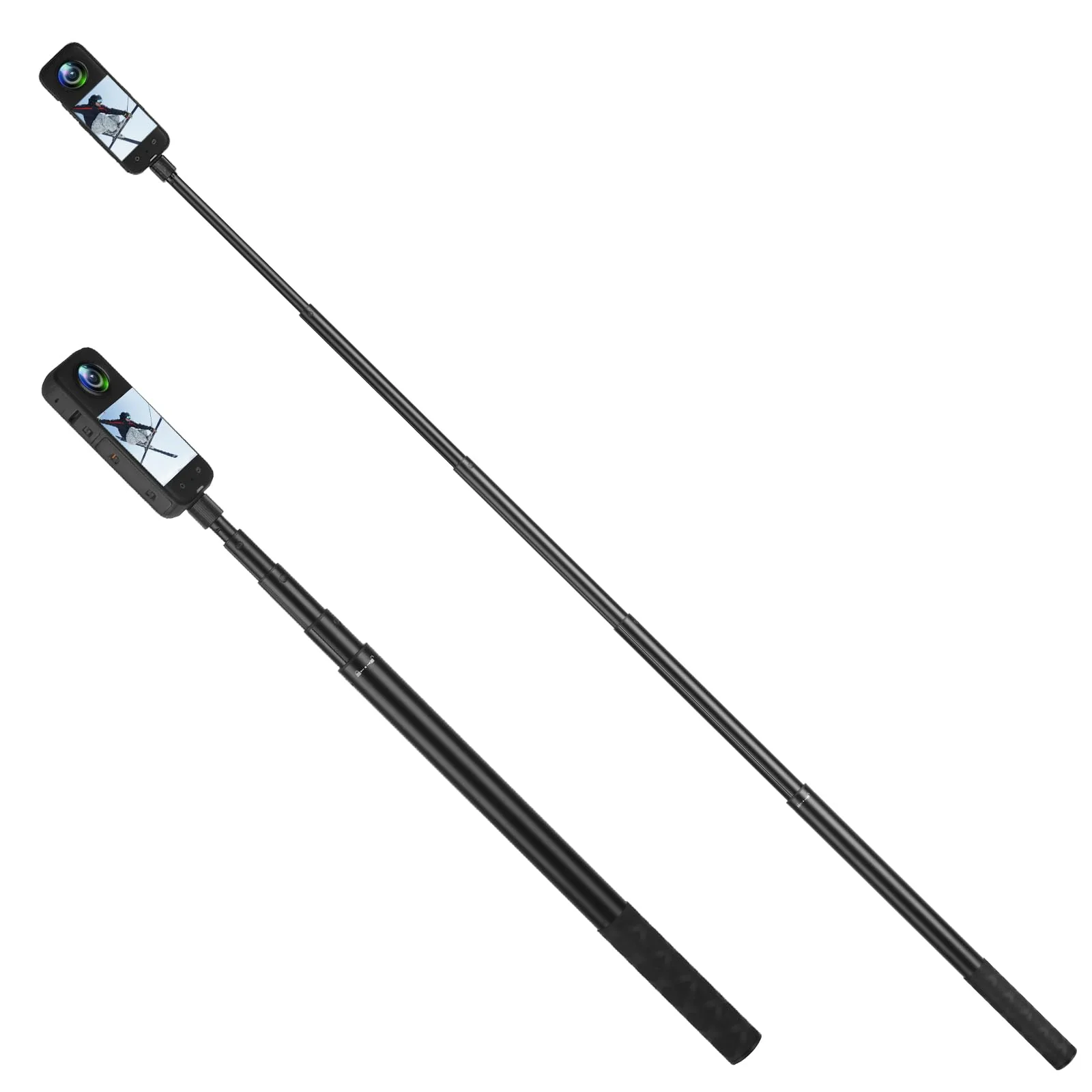Invisible Selfie Stick for Insta360 ONE X4,X3,X2,X,One R,One RS,GO 2,GO 3/GoPro/DJI/AKASO/SJCAM Action Cameras,Extendable 61.8" / 157 cm Long Aluminum Alloy Rod with Tripod Accessory - Image 4