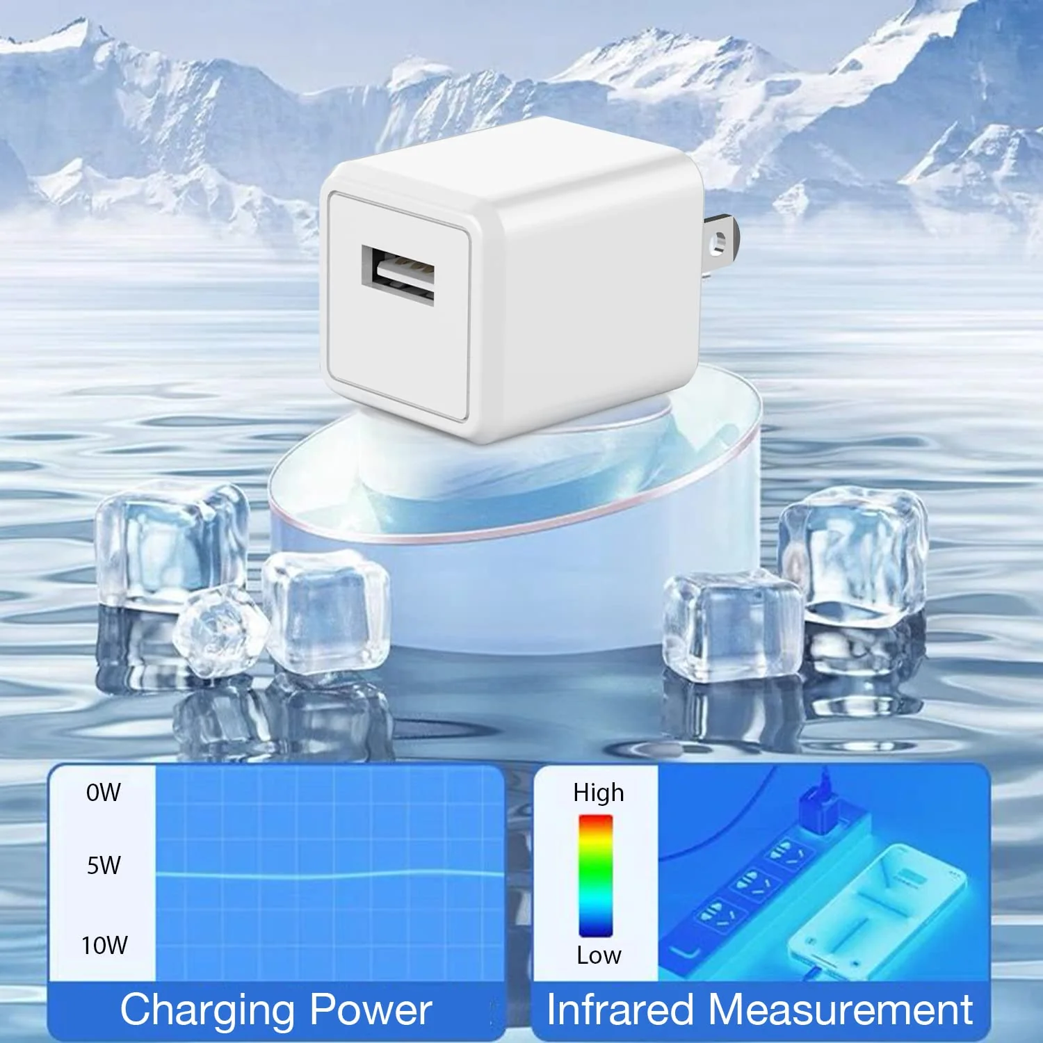 iPhone Charger,Cube iPhone Charger Travel 2Pack 6FT Lightning Cable Cord Quick Fast Charging Cord USB Wall Chargers Travel Plug Adapter for iPhone 14/13/12/11/10/X/8 Plus/XR/XS Max/7/SE/iPad,Airpods - Image 3
