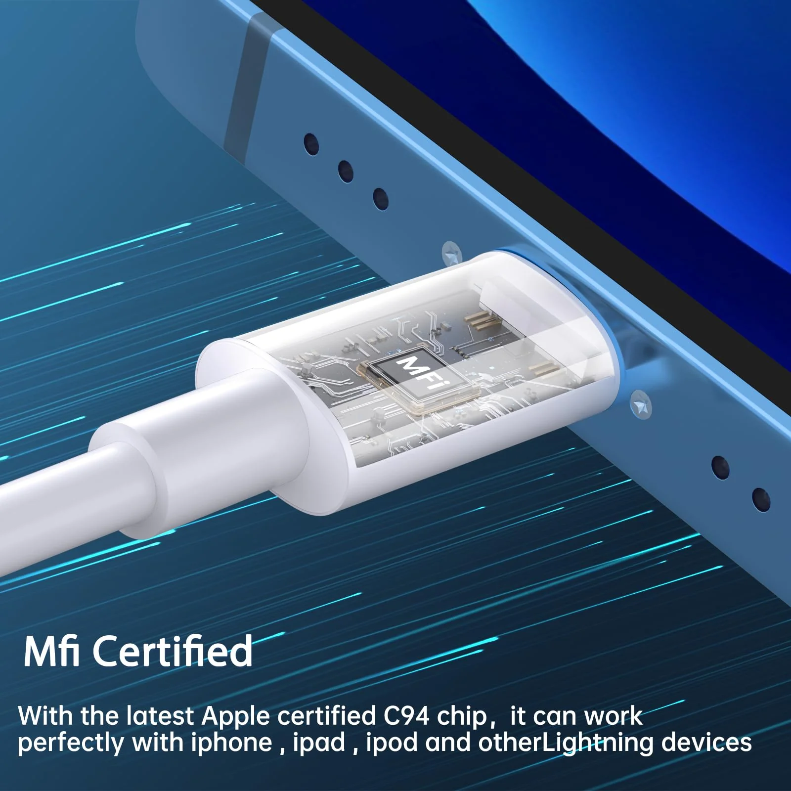iPhone Charger Fast Charging【MFi Certified】 2Pack 20W PD USB C Wall Fast Charger Block with 6&10FT USB C to Lightning Cable Compatible with iPhone 14 Pro Max/13 Pro Max/12 Pro Max/11Pro/XS/XR/X/8/SE 6+10FT - Image 2