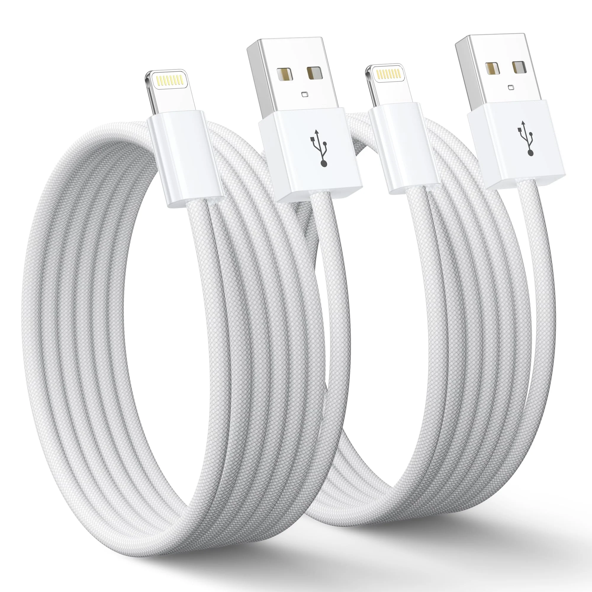 iPhone Charging Cable Lightning Cable 2 Pack 1 m, MFi Certified iPhone Fast Charging Cable USB to Lightning Cable for iPhone 14 13 12 11 Pro Max Mini XS XR X 8 8 Plus 7 6 6s Plus SE2020 1 m + 1 m White