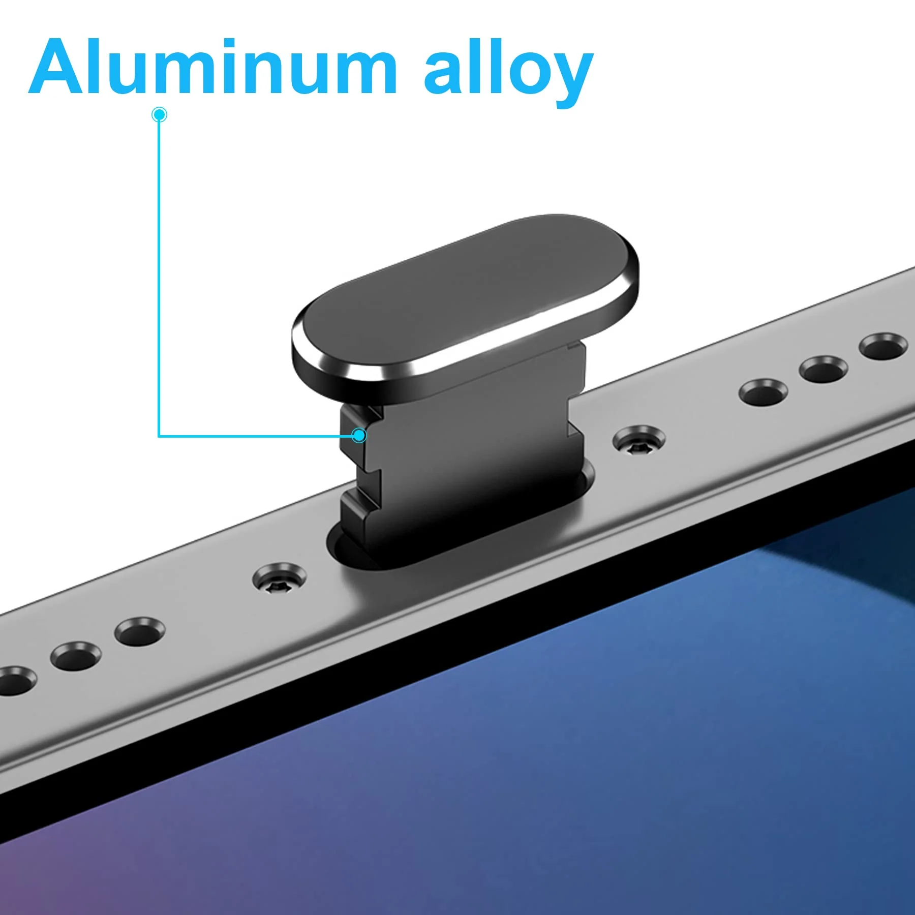 iPhone Dust Plug Compatible with iPhone and AirPods, Lightning Port Plug Protector Charging Port Anti Dust Cover Includes Speaker Cover (Black) Black - Image 3