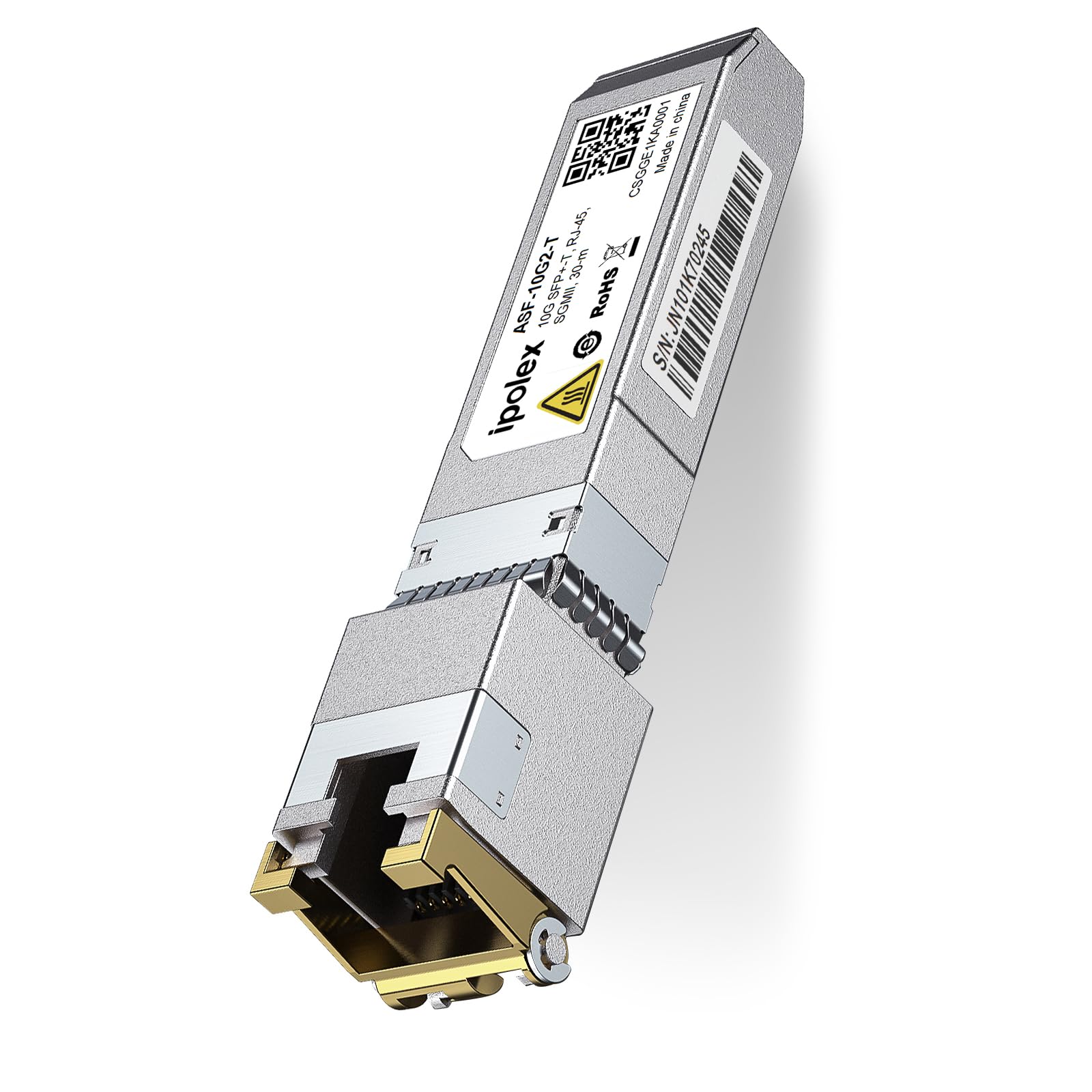 ipolex 10GbE SFP+ RJ45 Copper Transceiver, SFP+ 10GBase-T Module,for Cisco Reach 30-Meter 1. 10GBase-T: 30m 3-1 x
