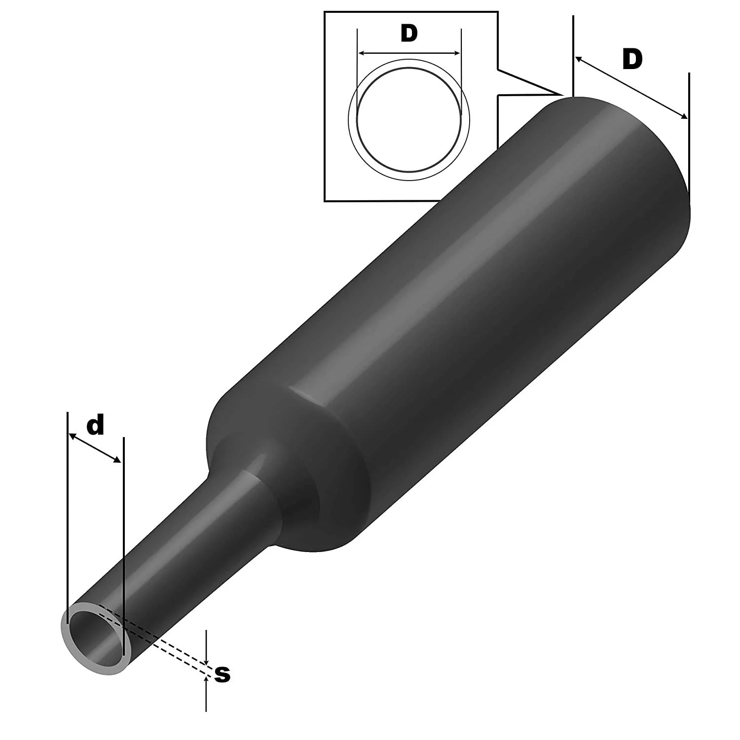 ISOLATECH Heat Shrink Tubing, Sold by the Metre, Transparent, without Adhesive, Diameter 15 mm, 1 Metre, Shrink Ratio 3:1, Set Polyolefin for Insulating Cables, Solder Connections, Blank (Diameter 15 Ø15mm Length: 1 m. - Image 2