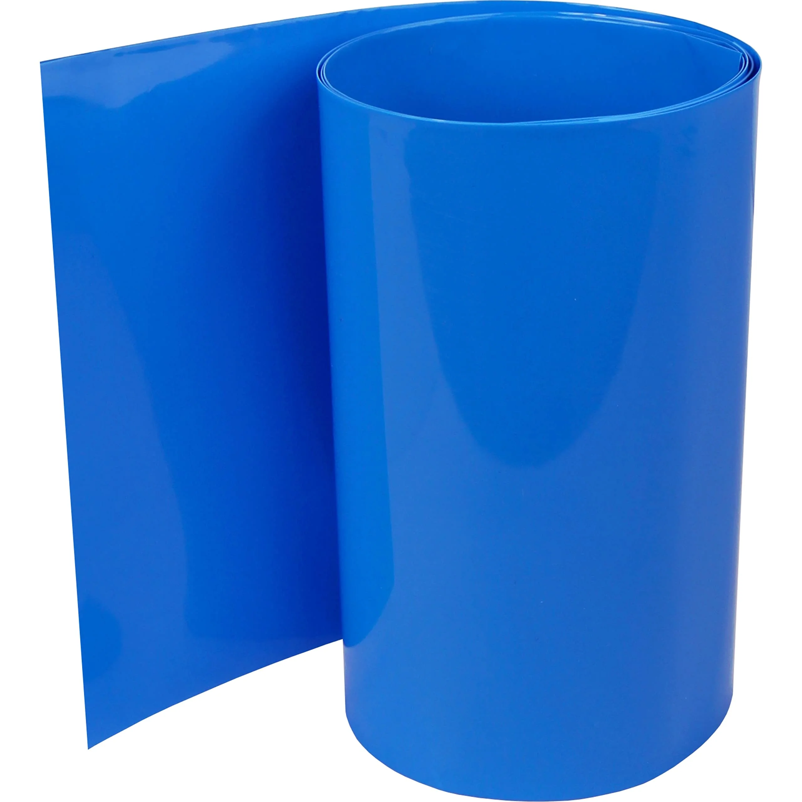 ISOLATECH PVC Heat Shrink Tubing, Sold by the Metre, Blue, Without Adhesive, Flat Size 120 mm (Diameter 76.4 mm), 1 Metre, Shrink Ratio 2:1 Set for Insulating 18650 Batteries, Blank (Diameter 76.4 mm, Flachmaß 120mm (Ø76,4mm) 01 metres.