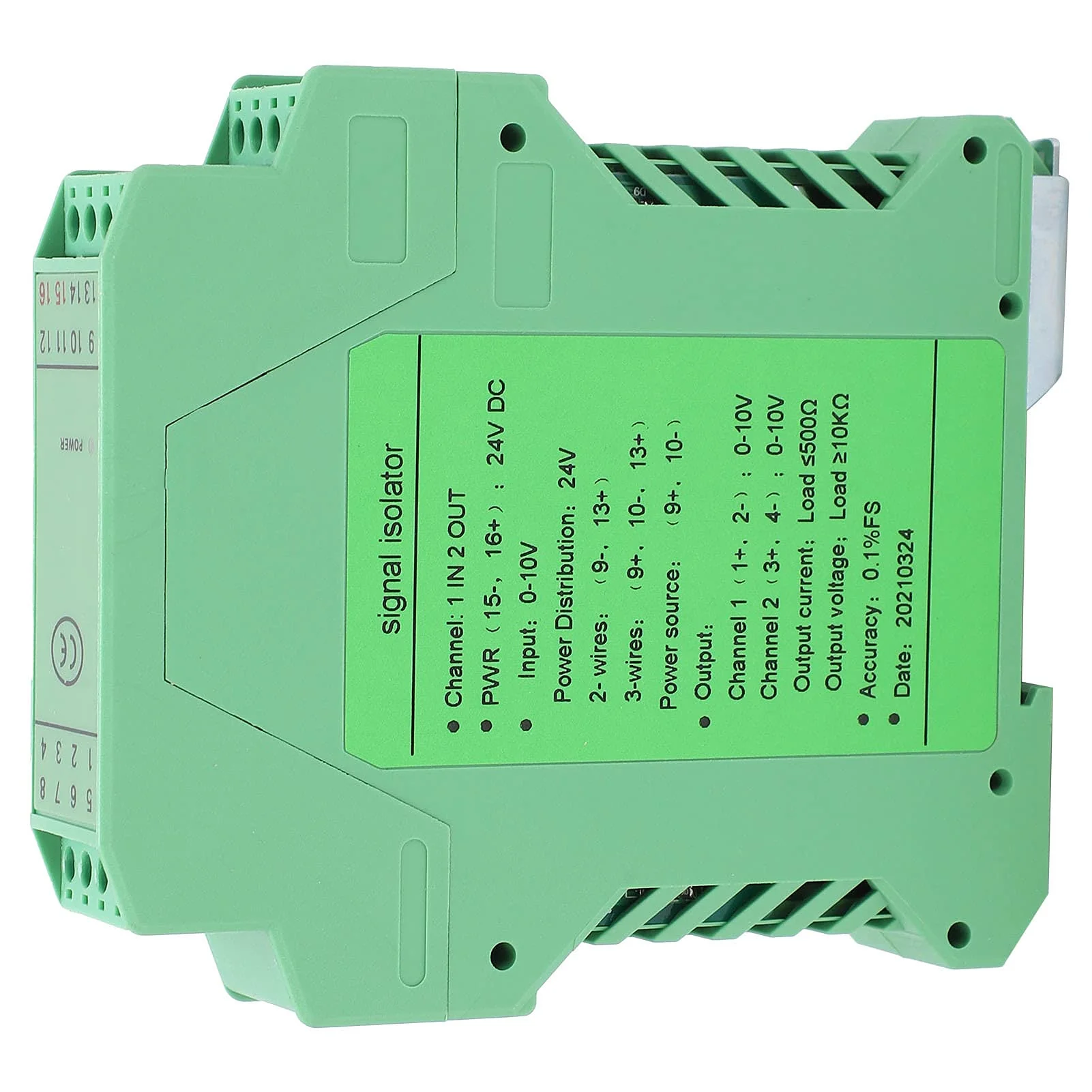 Isolator, 0-10V To 0-10V Current Conditioner, Analog Isolator Transmitter Splitter, DIN Rail Mount, PLC Detect Conditioner for 2 or 3 Wire Transmitters - Image 8