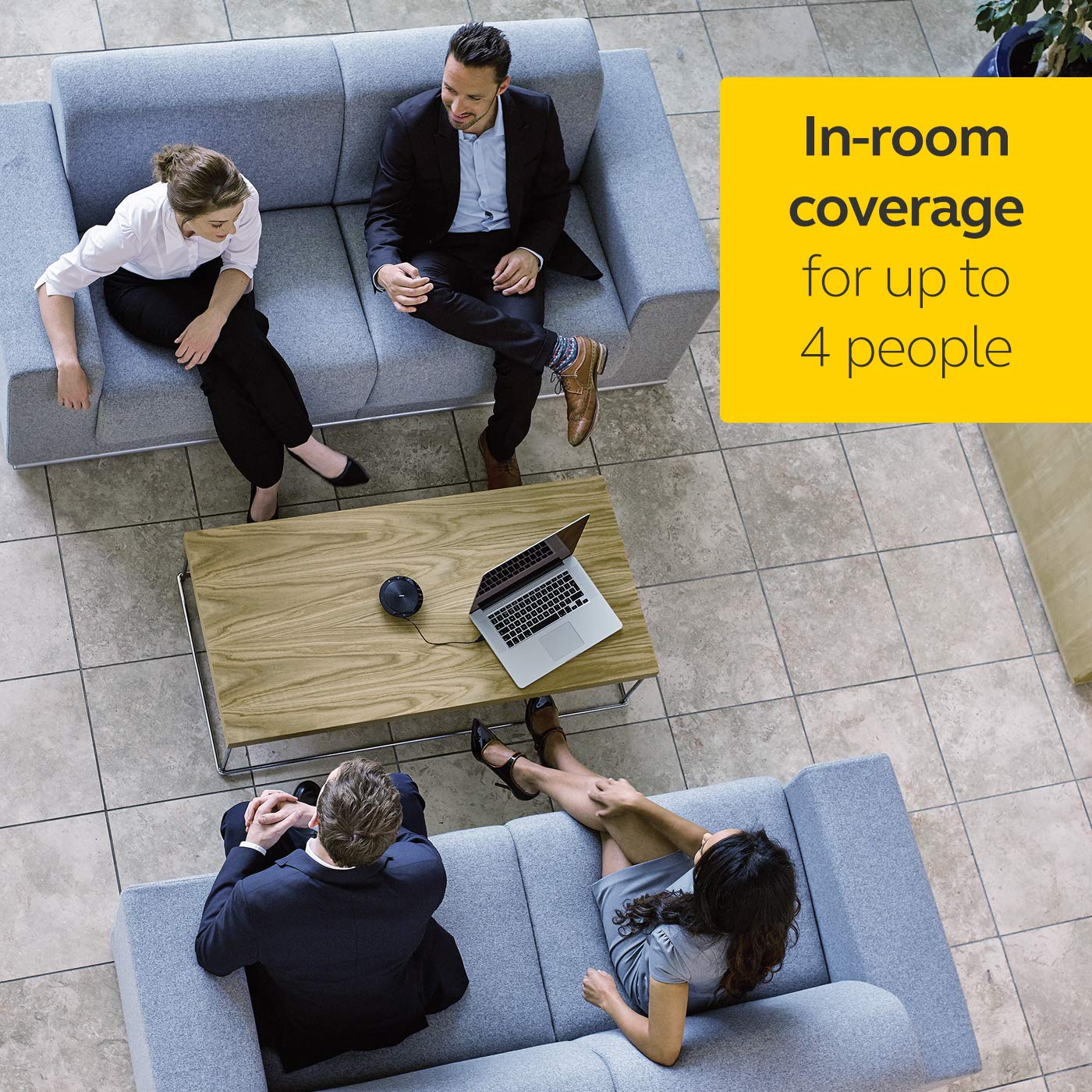 Jabra Speak 410 Corded Speakerphone for Softphones – Easy Setup, Portable USB Speaker for Holding Meetings Anywhere with Outstanding Sound Quality - Image 5