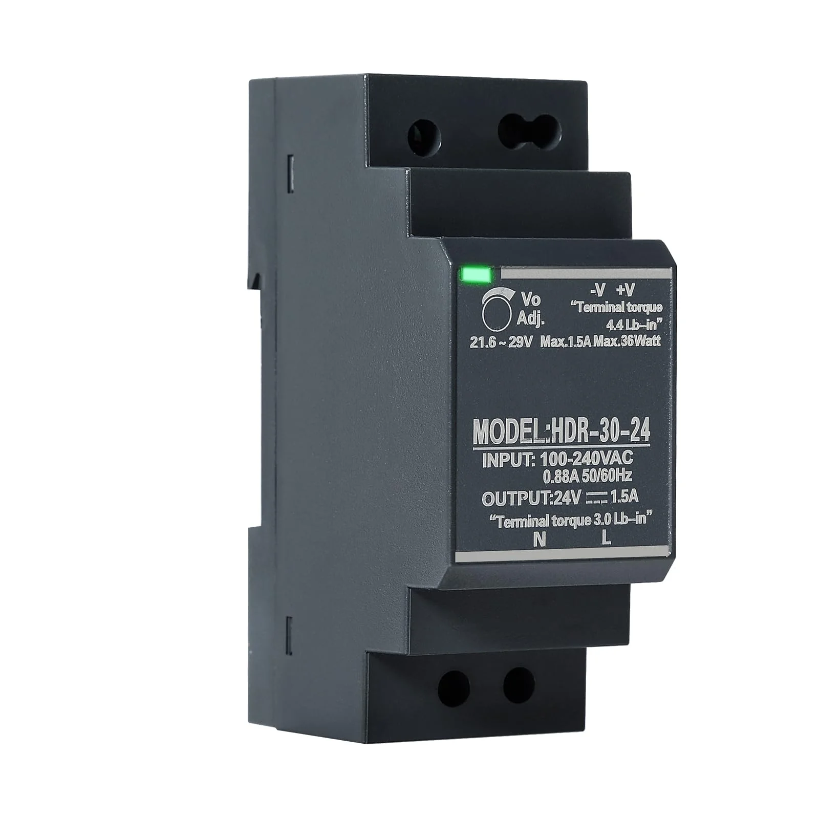 Jadeshay DIN Rail Power Supply 24 V 1.5 A 30 W DIN Rail Power Supply 12 V HDR-30-12 30 W 24 V 1.5 A Switching Power Supply DIN Rail Transformer AC/DC Single Phase Transformer HDR-30W-24V1.5A