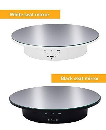 JAYEGT Motorized Rotating Display Stand, 7.87inch /17.6lbs Load, 360 Degree Electric Rotating Turntable for Photography Products, Jewelry, Cake,3D Model, Mirror Cover (Black) Black - Image 8