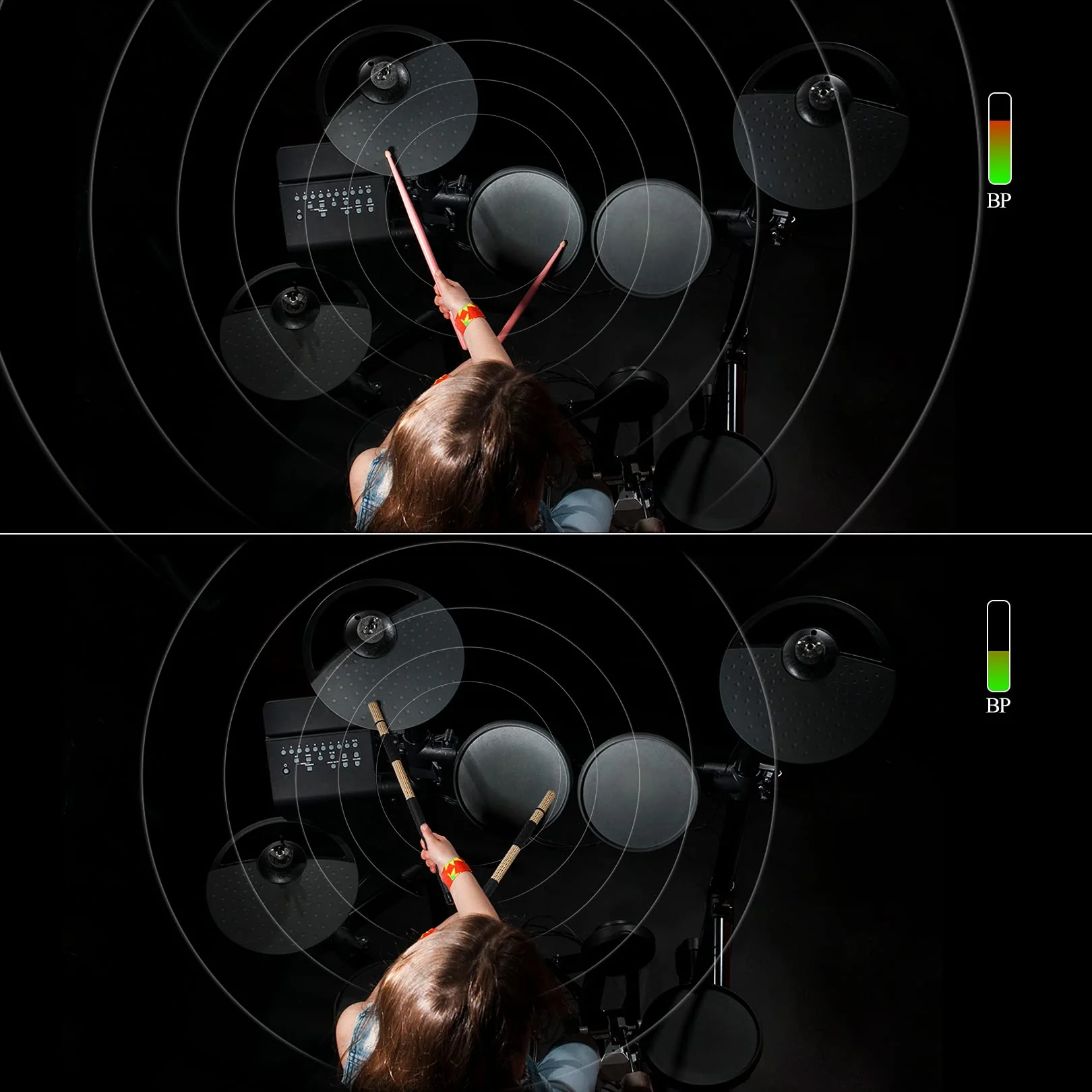 Jazz Drum Sticks Drumsticks Bamboo Punk Drum Sticks for Jazz Folk Music (black) 1 - Image 7