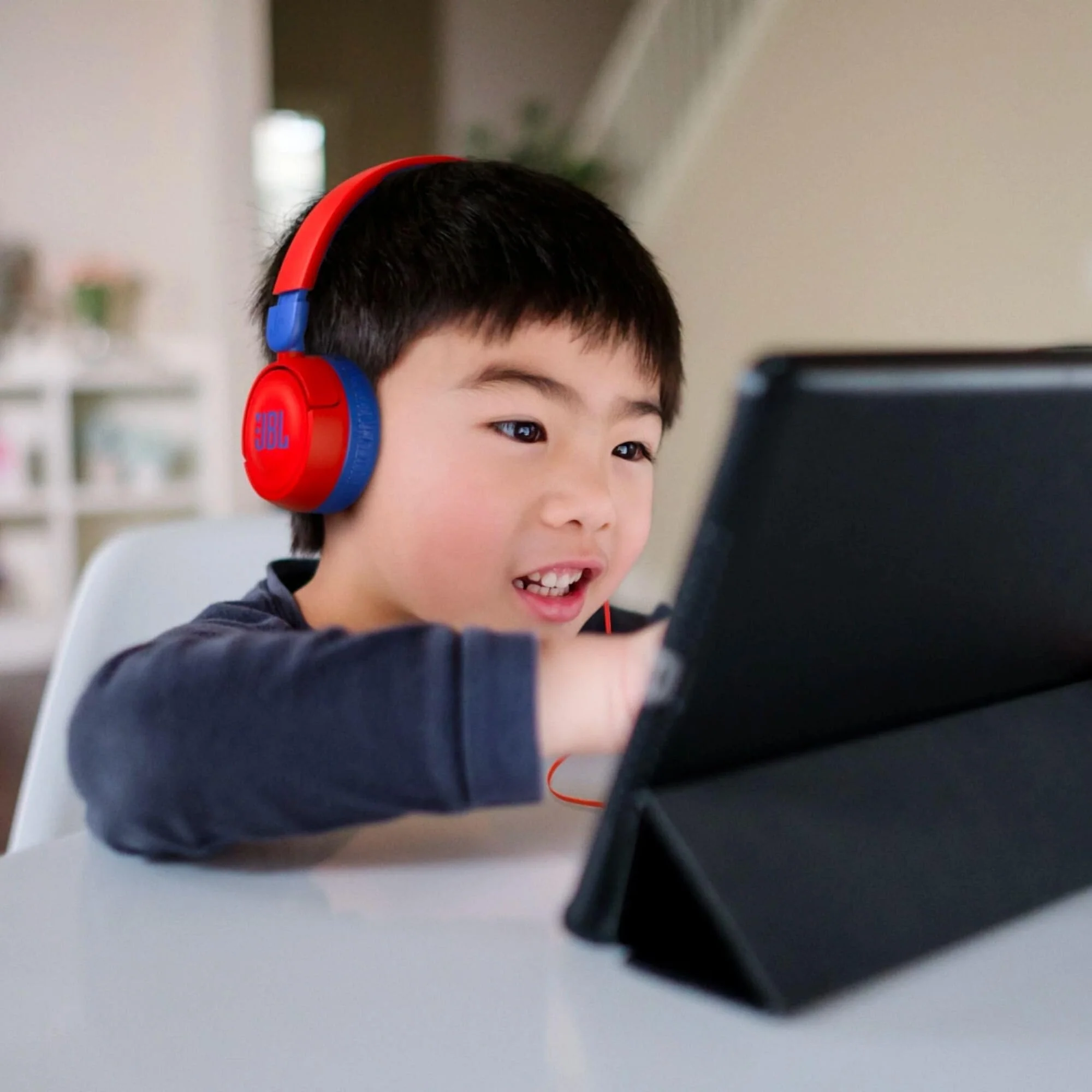 JBL JR 310 - Kids On-Ear Headphones (Red/Blue), Small Red/Blue - Image 8