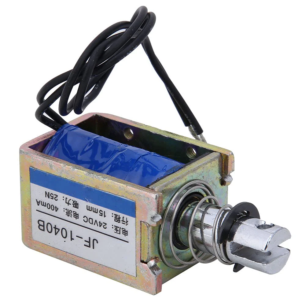 Jeanoko Low Friction 15 mm Hub Push Pull Electromagnet Antioxidation 25N 24V JF-1040B Magnetic Electromagnet Easy Installation for Vending Machines