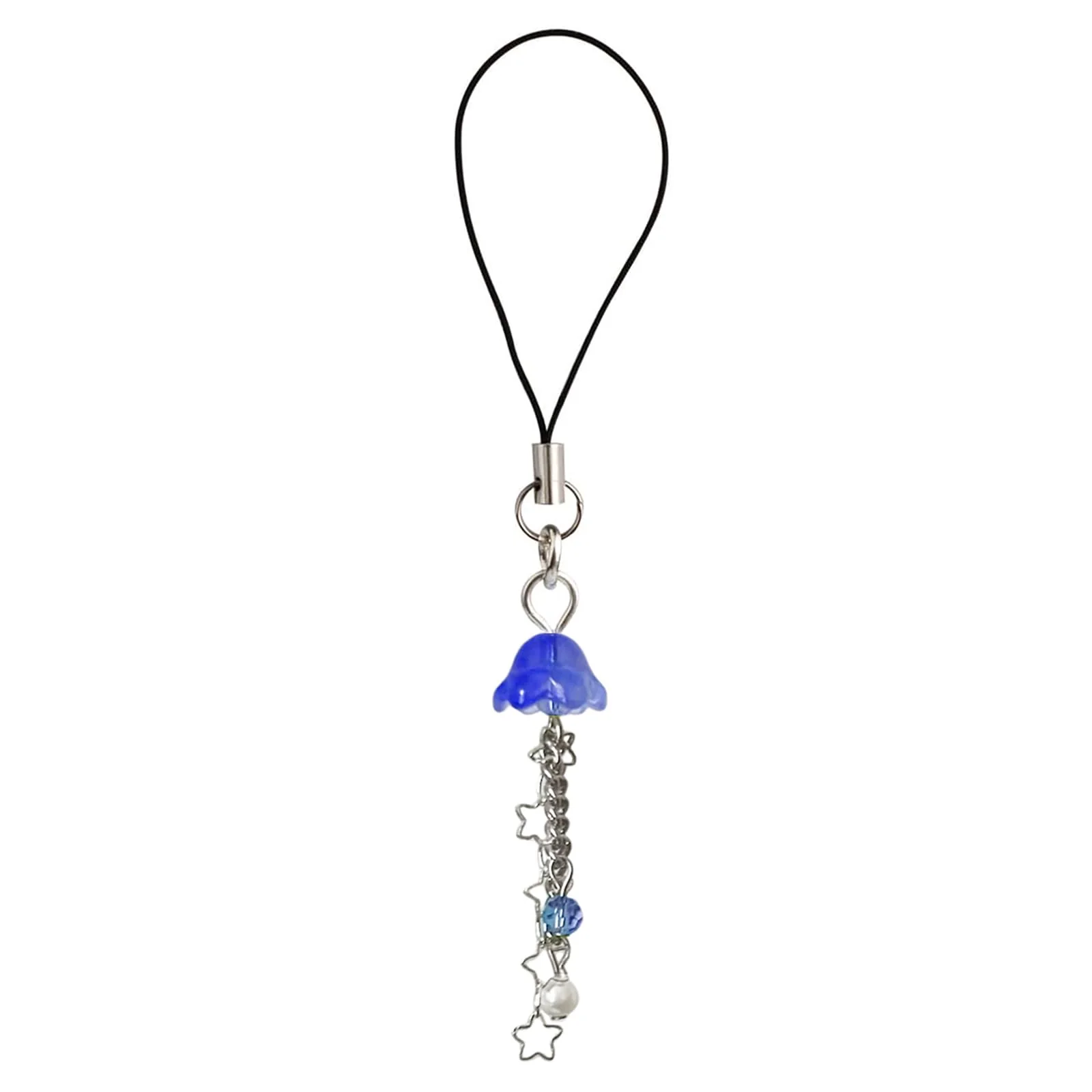 Jellyfish Phone Charm,Y2K Beaded Phone Strap Cute Jelly Phone Charms Aesthetic Cell Phone Accessories Chain for Women Girls Dark Blue