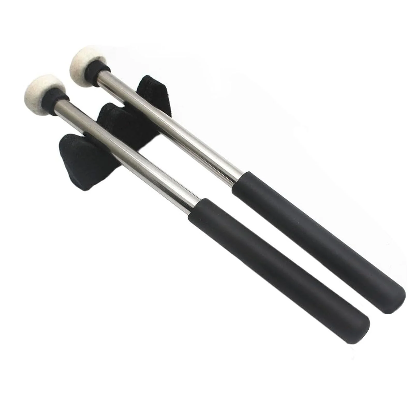 Jiayouy 4Pair Steel Tongue Drum Mallets with Bracket and Storage Bag,3 Pair Rubber Head Percussion Sticks,1 Pair Felt Head Drum Stick,Drum Hammer for Ethereal Drum Xylophone Woodblock Glockenspiel - Image 3