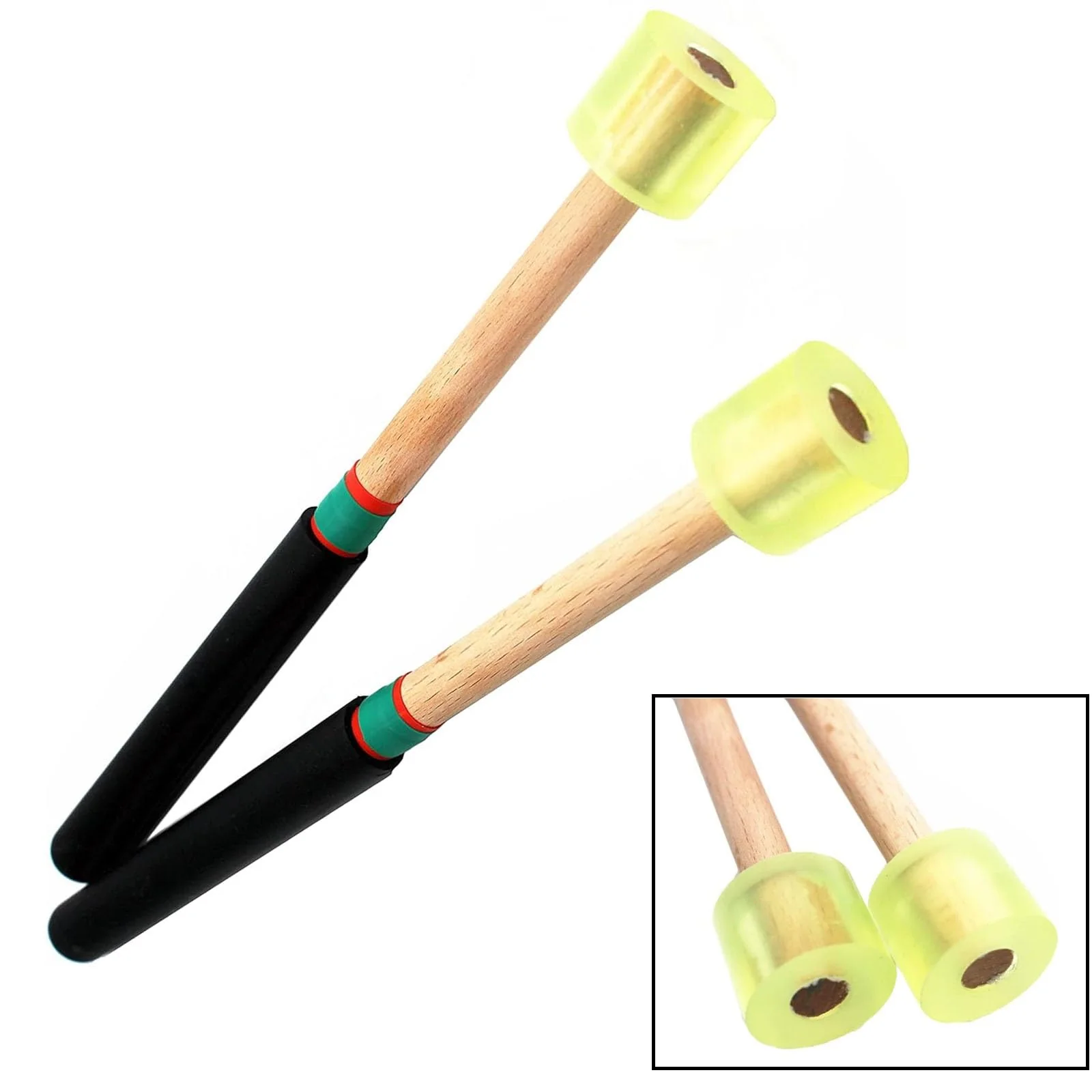 Jiayouy 4Pair Steel Tongue Drum Mallets with Bracket and Storage Bag,3 Pair Rubber Head Percussion Sticks,1 Pair Felt Head Drum Stick,Drum Hammer for Ethereal Drum Xylophone Woodblock Glockenspiel - Image 4